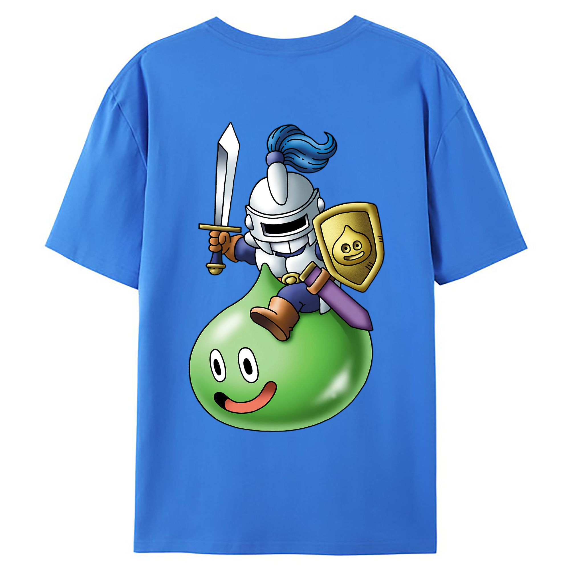 （画像用） ドラゴンクエスト Doragon Kuesuto Dragon Quest 綿100％ メンズ半袖Tシャツ（バックプリント） 通気性