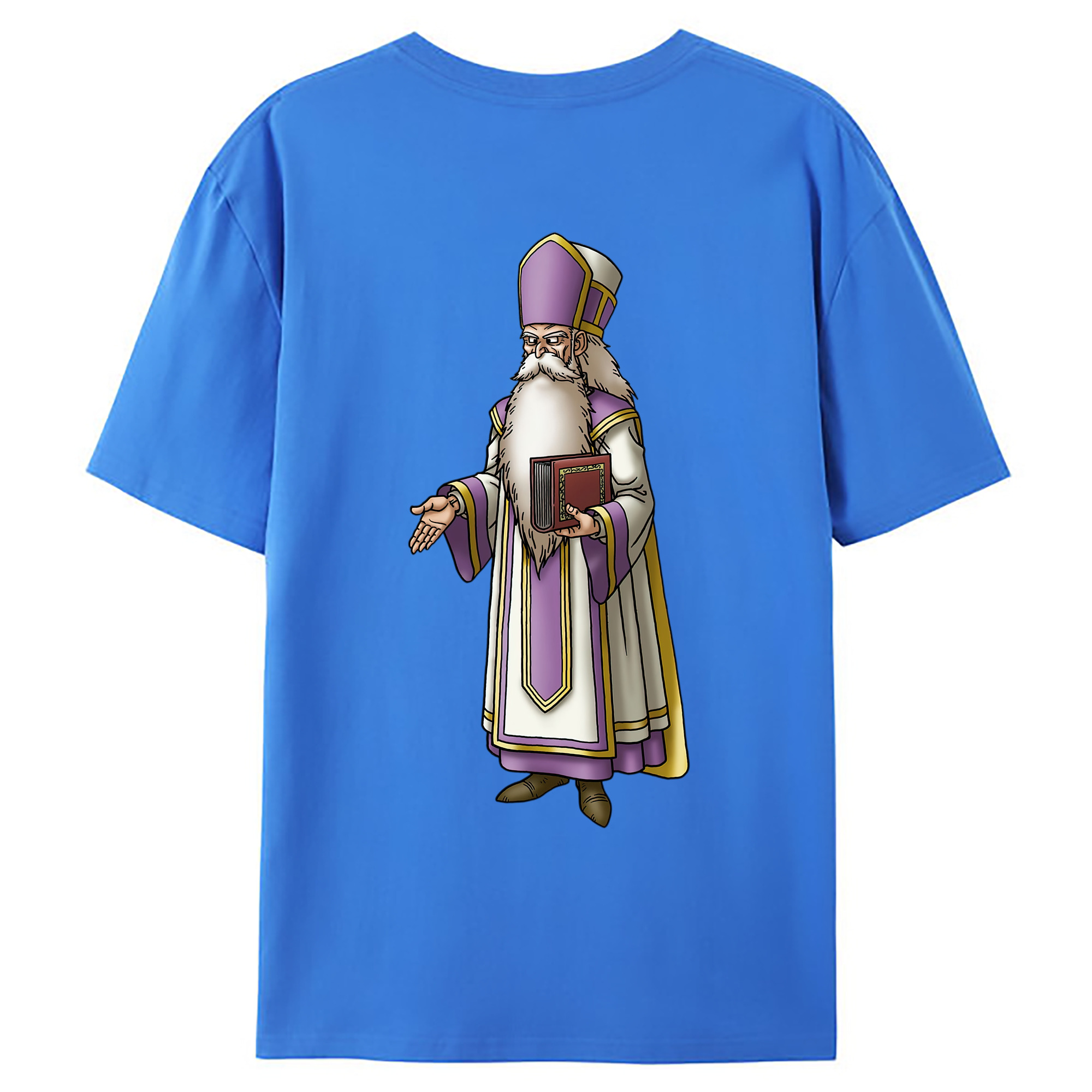 （画像用） ドラゴンクエスト Doragon Kuesuto Dragon Quest 綿100％ メンズ半袖Tシャツ（バックプリント） 通気性