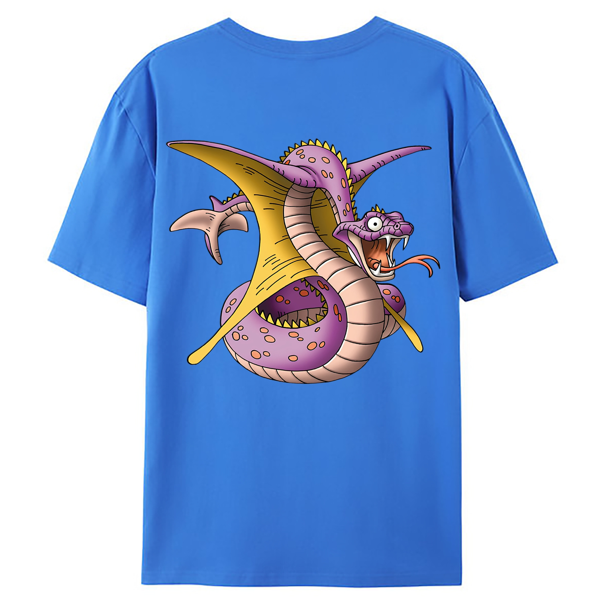 （画像用） ドラゴンクエスト Doragon Kuesuto Dragon Quest 綿100％ メンズ半袖Tシャツ（バックプリント） 通気性