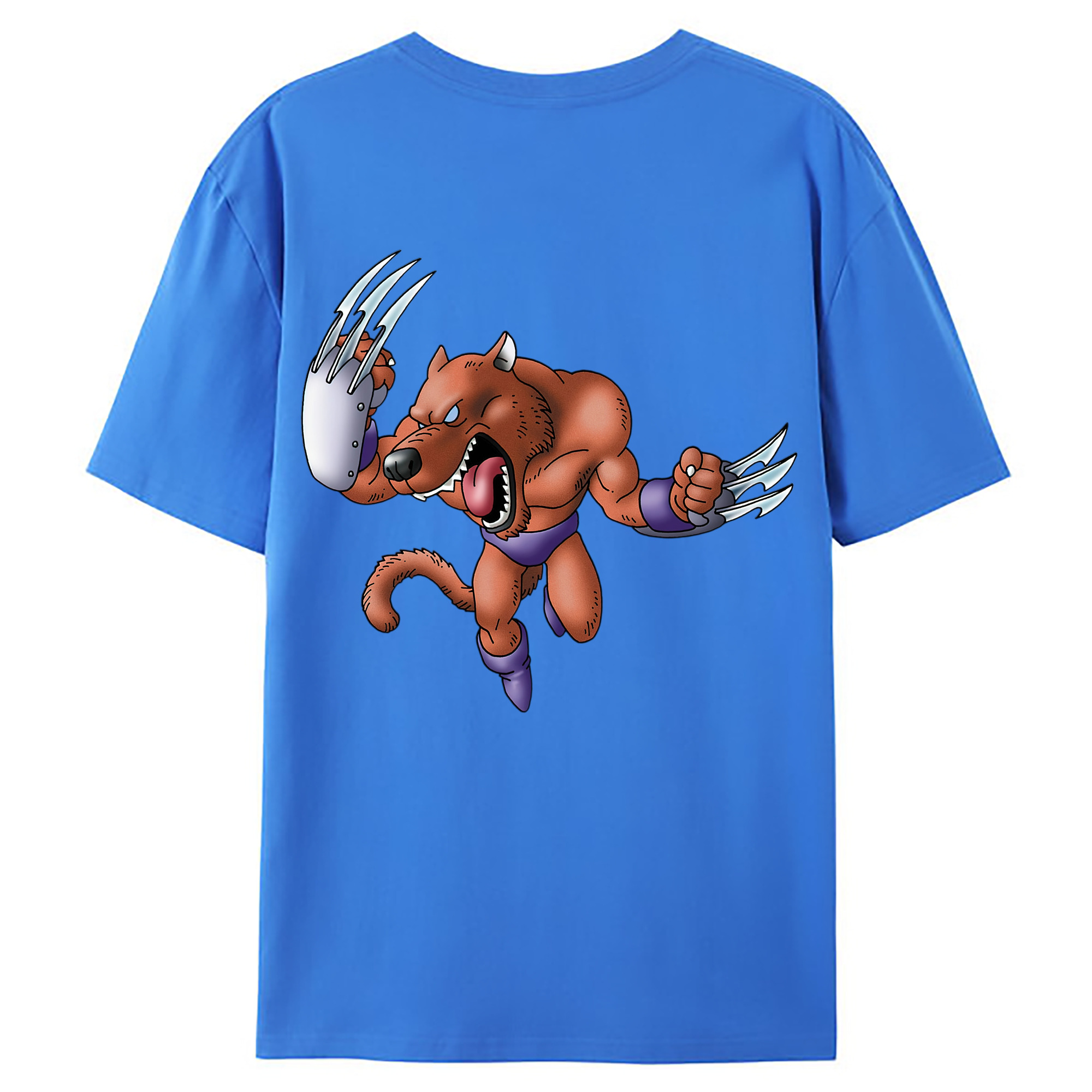 （画像用） ドラゴンクエスト Doragon Kuesuto Dragon Quest 綿100％ メンズ半袖Tシャツ（バックプリント） 通気性