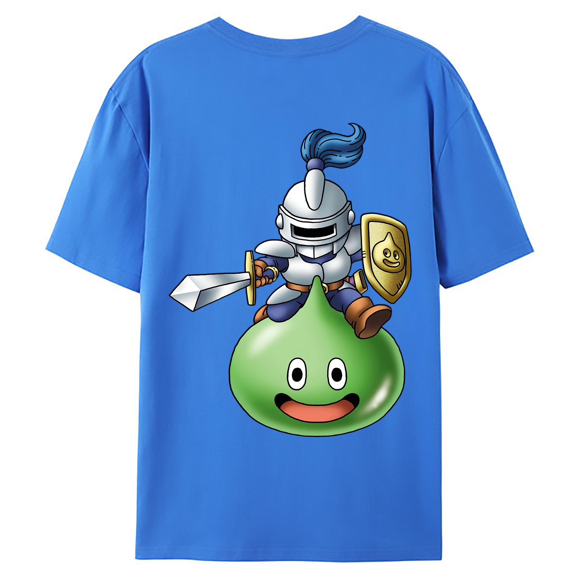 （画像用） ドラゴンクエスト Doragon Kuesuto Dragon Quest 綿100％ メンズ半袖Tシャツ（バックプリント） 通気性