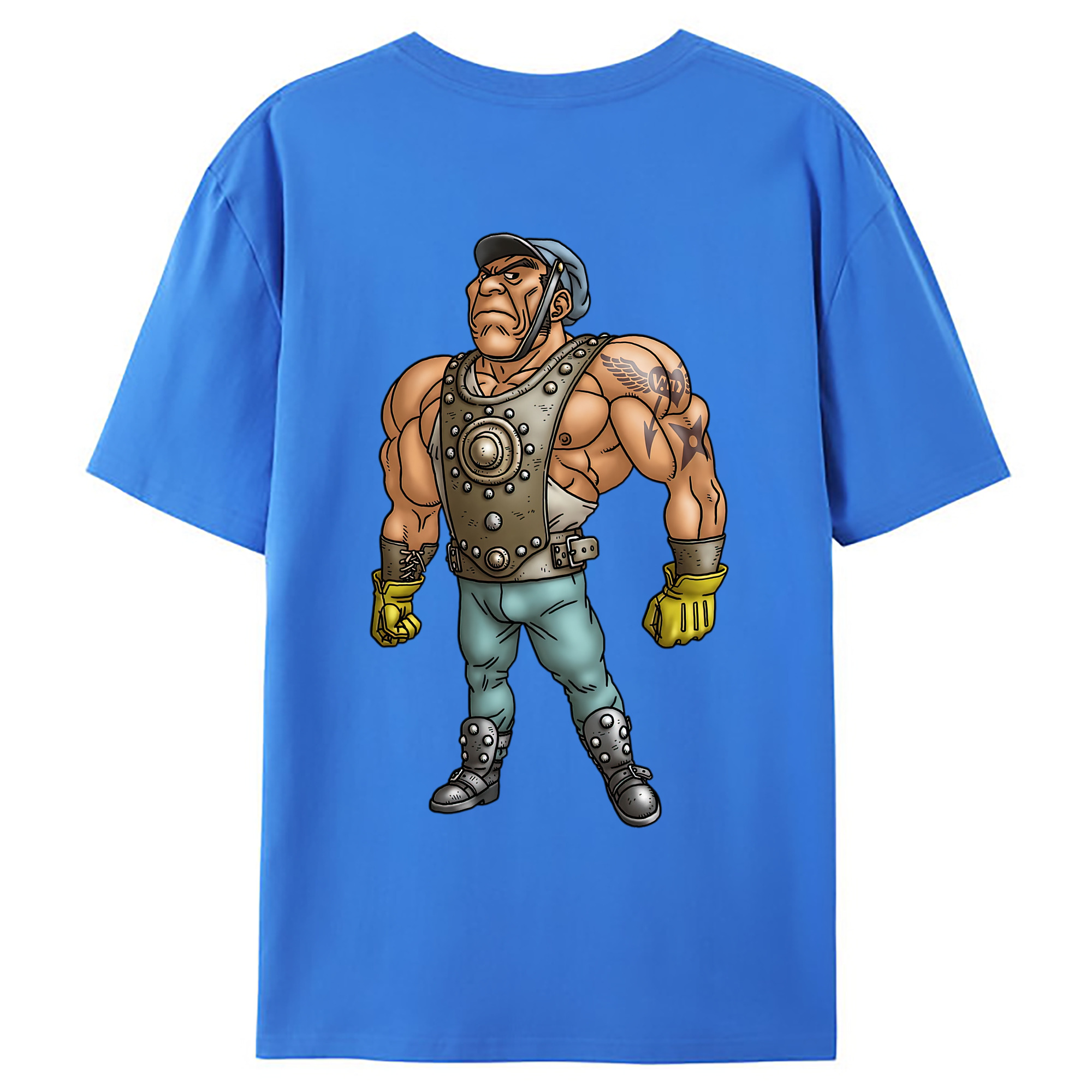 （画像用） ドラゴンクエスト Doragon Kuesuto Dragon Quest 綿100％ メンズ半袖Tシャツ（バックプリント） 通気性