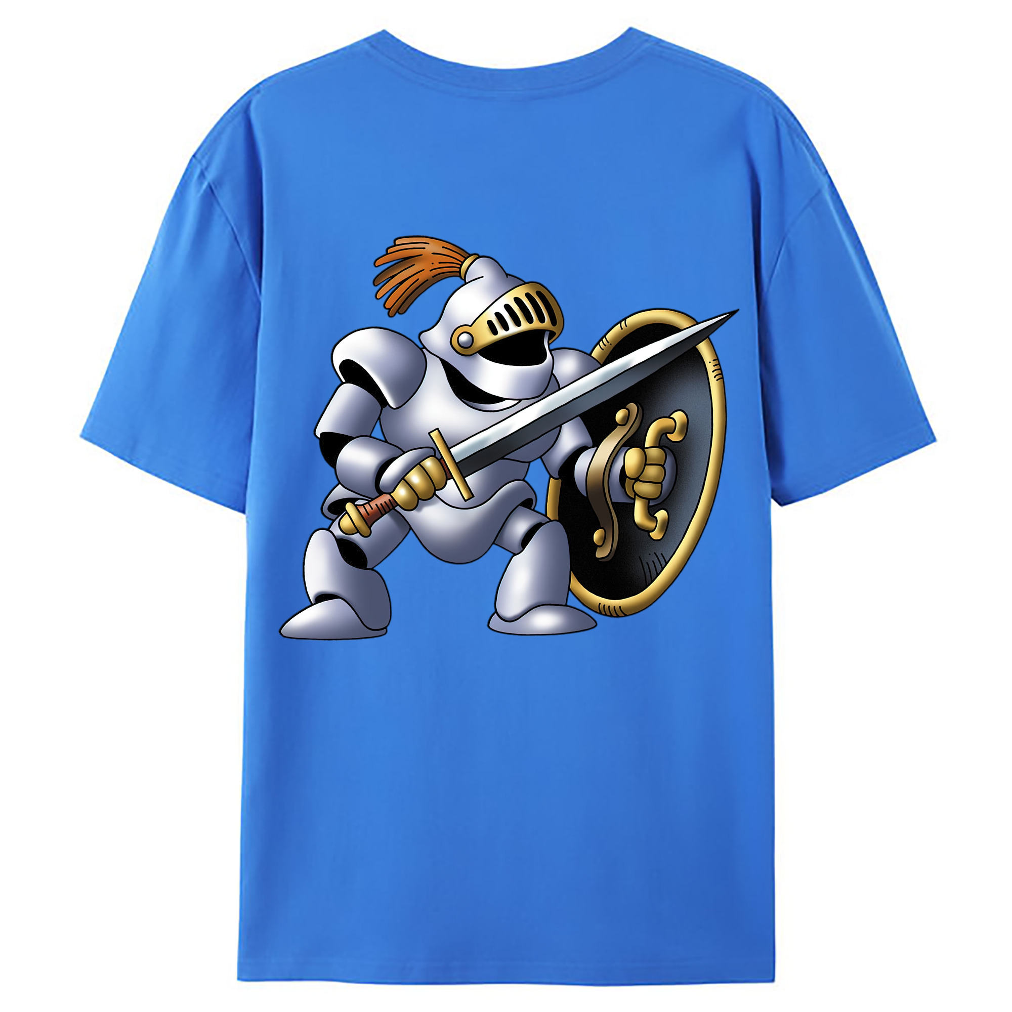 （画像用） ドラゴンクエスト Doragon Kuesuto Dragon Quest 綿100％ メンズ半袖Tシャツ（バックプリント） 通気性