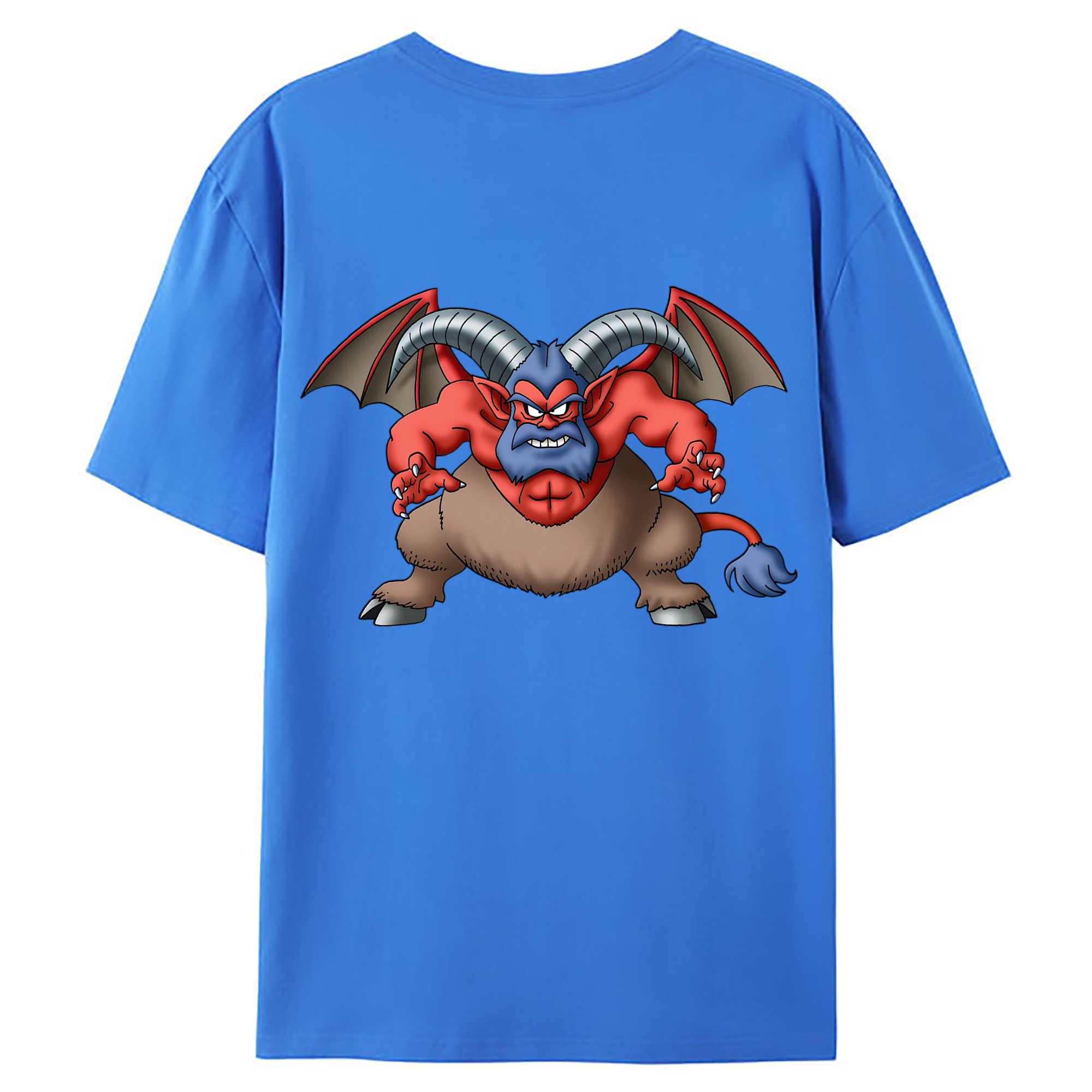 （画像用） ドラゴンクエスト Doragon Kuesuto Dragon Quest 綿100％ メンズ半袖Tシャツ（バックプリント） 通気性