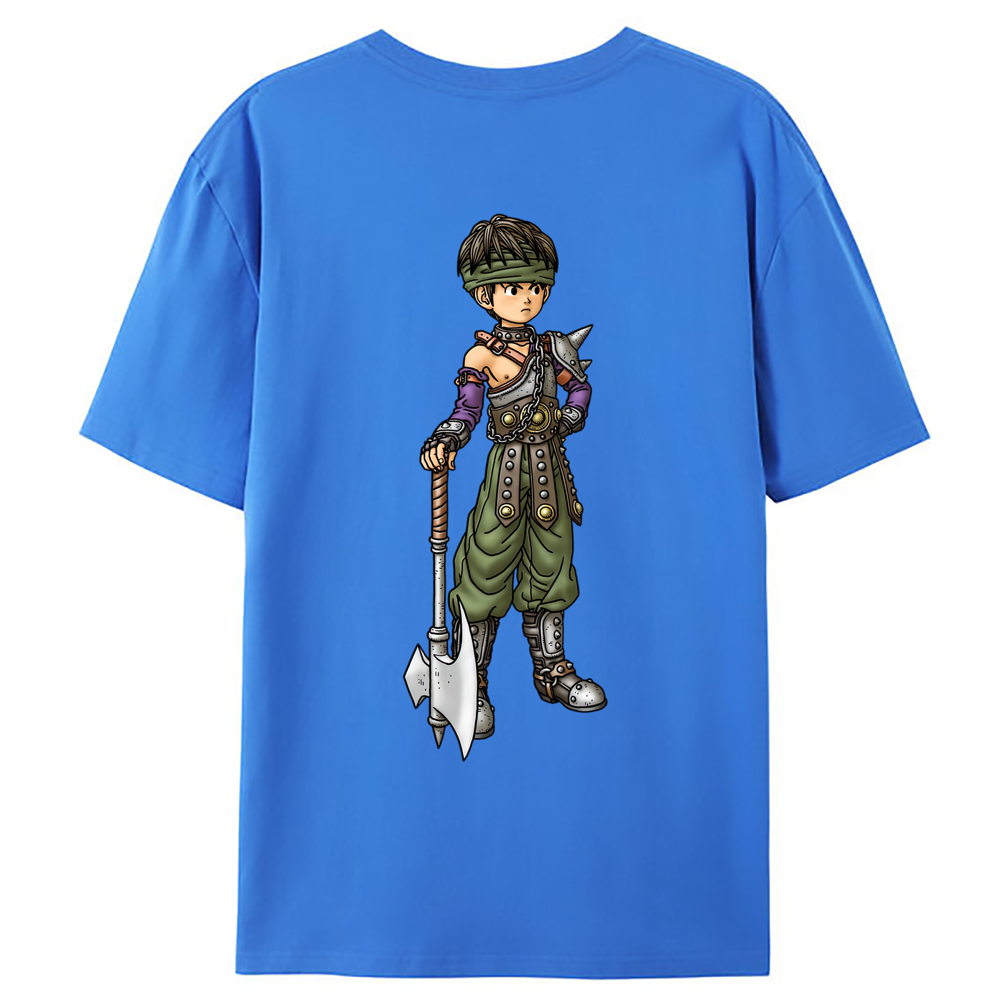 （画像用） ドラゴンクエスト Doragon Kuesuto Dragon Quest 綿100％ メンズ半袖Tシャツ（バックプリント） 通気性