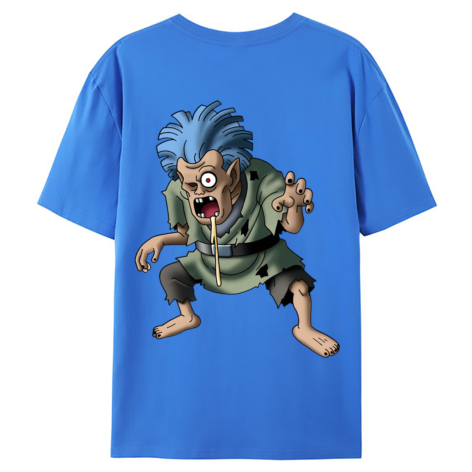 （画像用） ドラゴンクエスト Doragon Kuesuto Dragon Quest 綿100％ メンズ半袖Tシャツ（バックプリント） 通気性