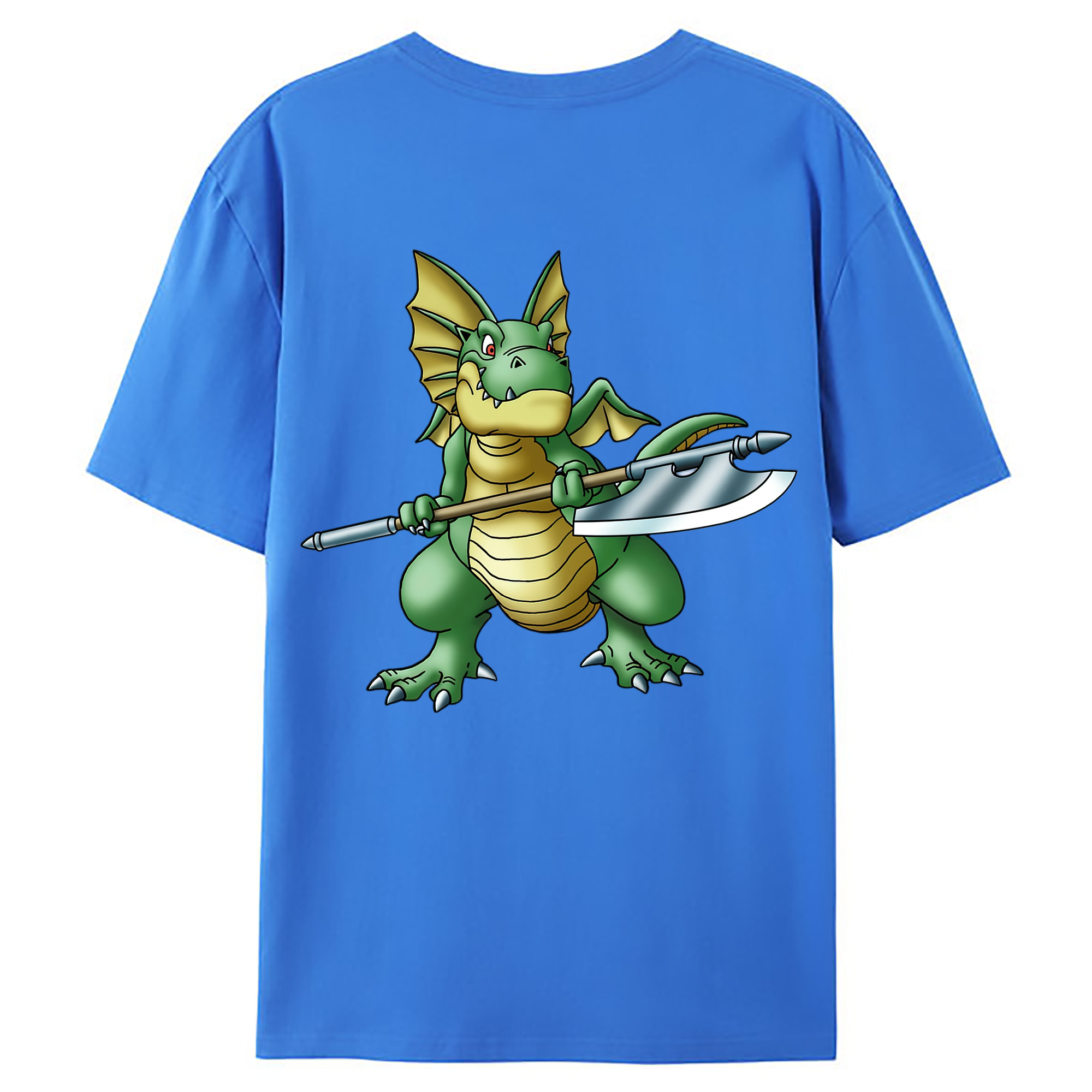 （画像用） ドラゴンクエスト Doragon Kuesuto Dragon Quest 綿100％ メンズ半袖Tシャツ（バックプリント） 通気性