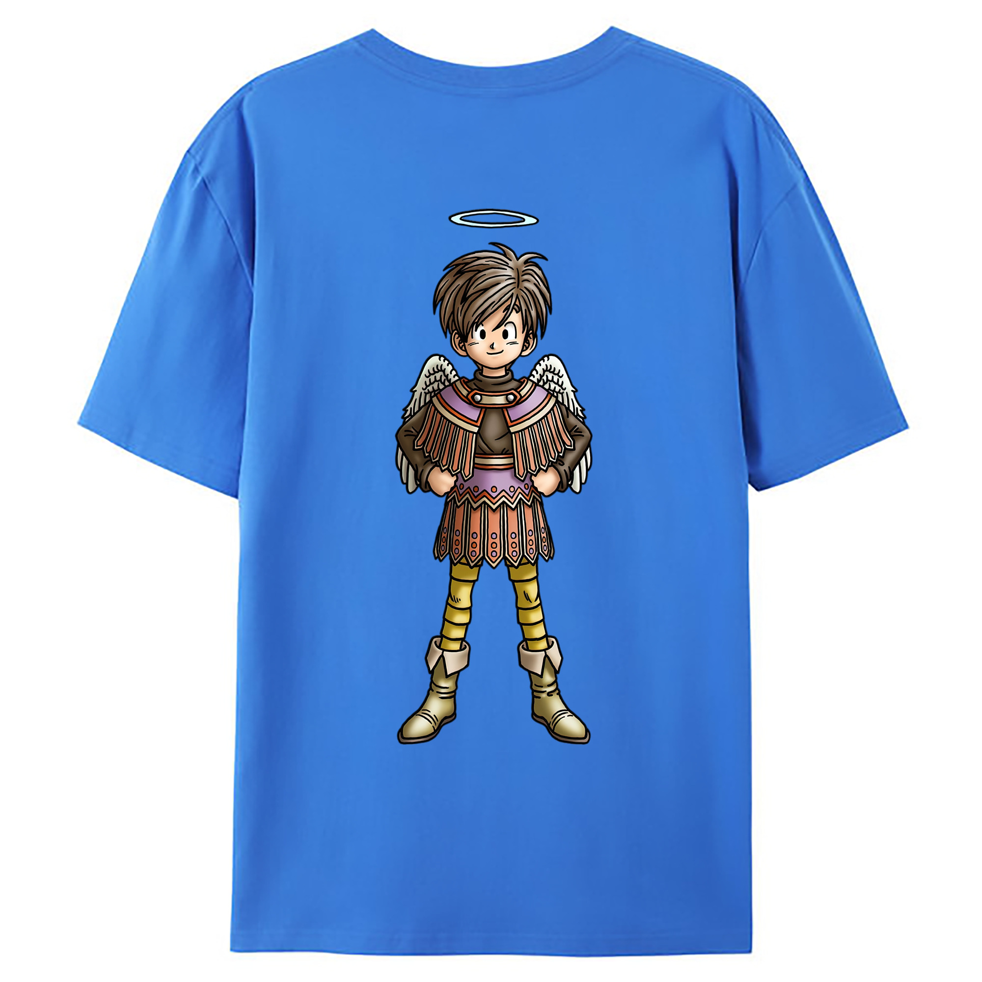 （画像用） ドラゴンクエスト Doragon Kuesuto Dragon Quest 綿100％ メンズ半袖Tシャツ（バックプリント） 通気性