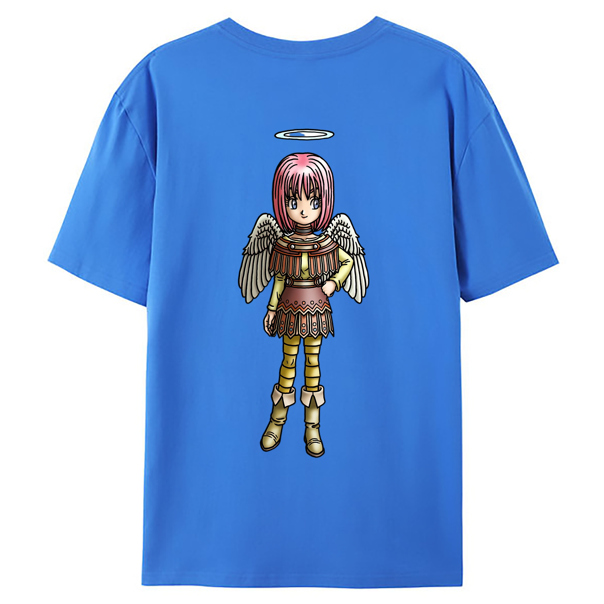 （画像用） ドラゴンクエスト Doragon Kuesuto Dragon Quest 綿100％ メンズ半袖Tシャツ（バックプリント） 通気性