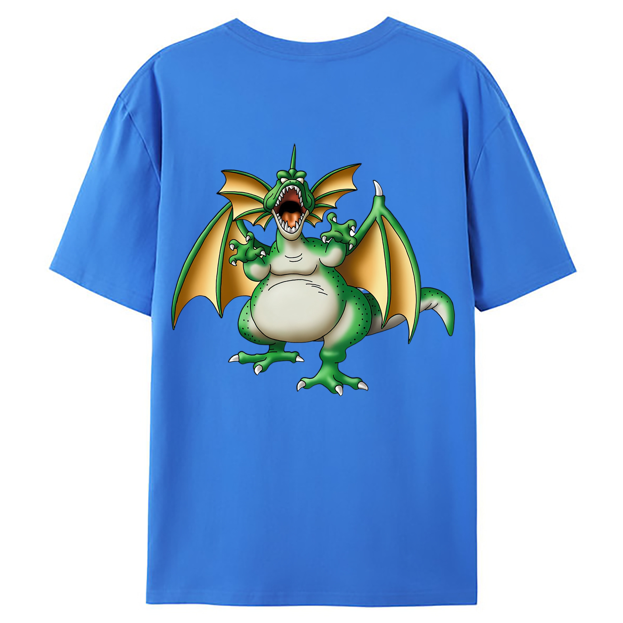 （画像用） ドラゴンクエスト Doragon Kuesuto Dragon Quest 綿100％ メンズ半袖Tシャツ（バックプリント） 通気性