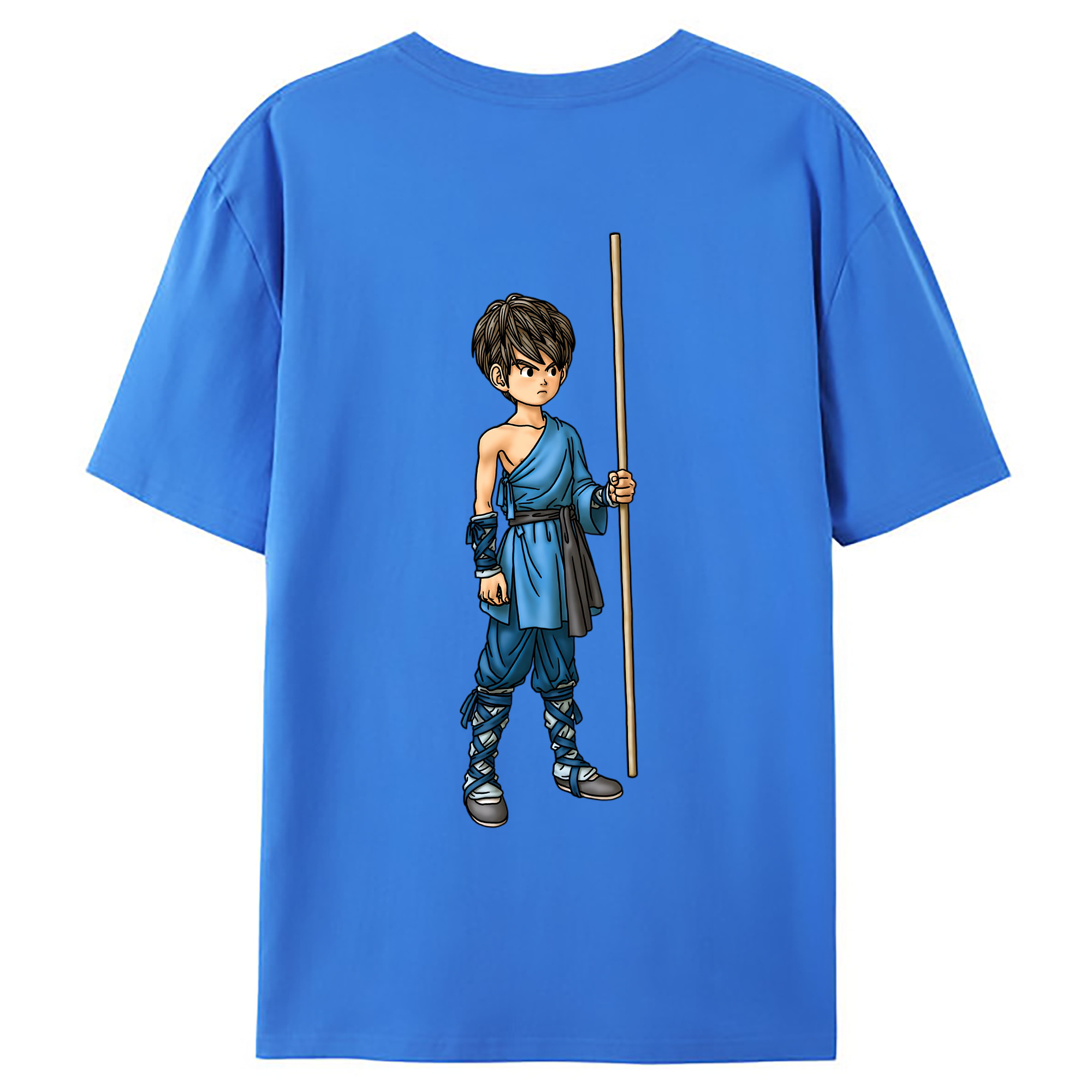 （画像用） ドラゴンクエスト Doragon Kuesuto Dragon Quest 綿100％ メンズ半袖Tシャツ（バックプリント） 通気性