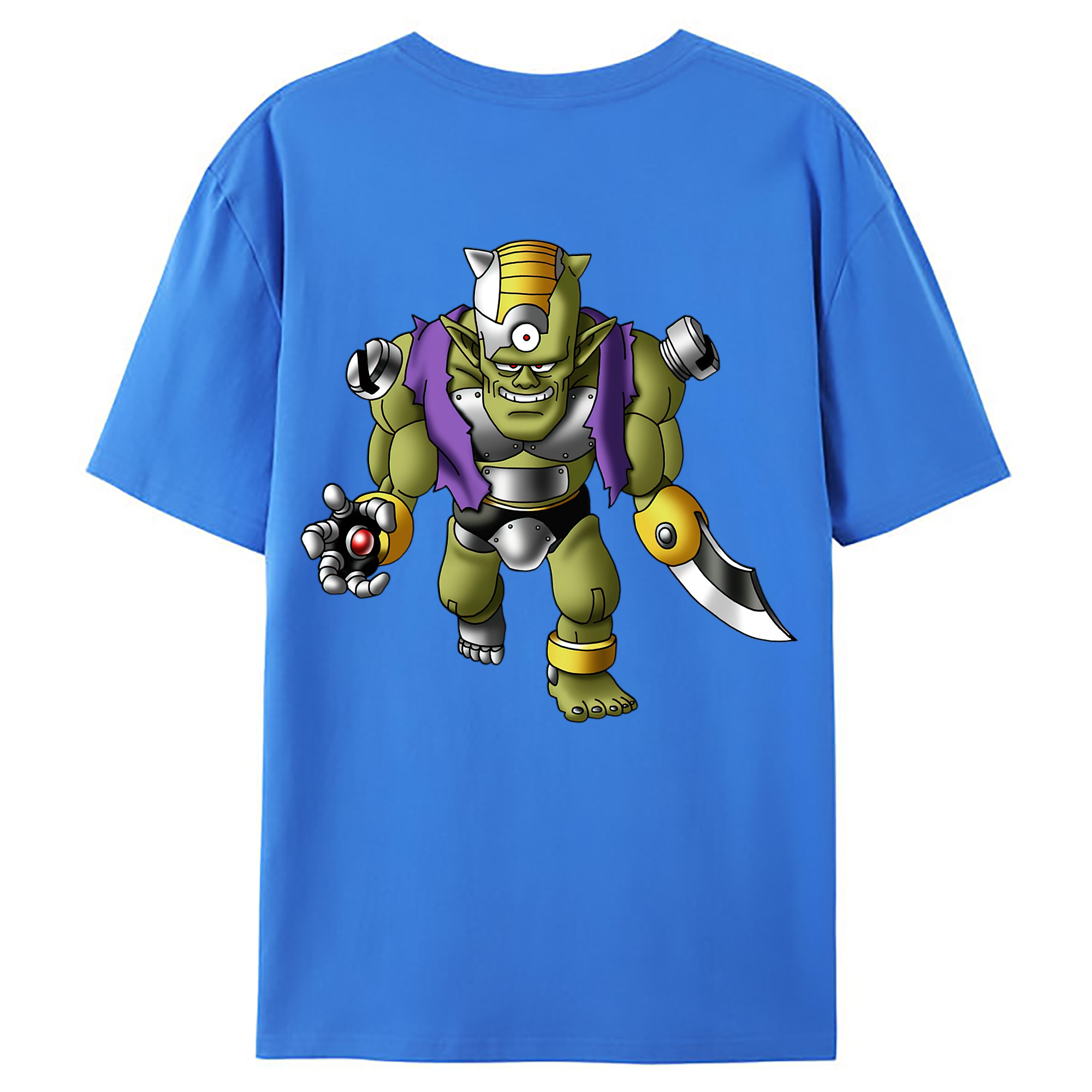 （画像用） ドラゴンクエスト Doragon Kuesuto Dragon Quest 綿100％ メンズ半袖Tシャツ（バックプリント） 通気性