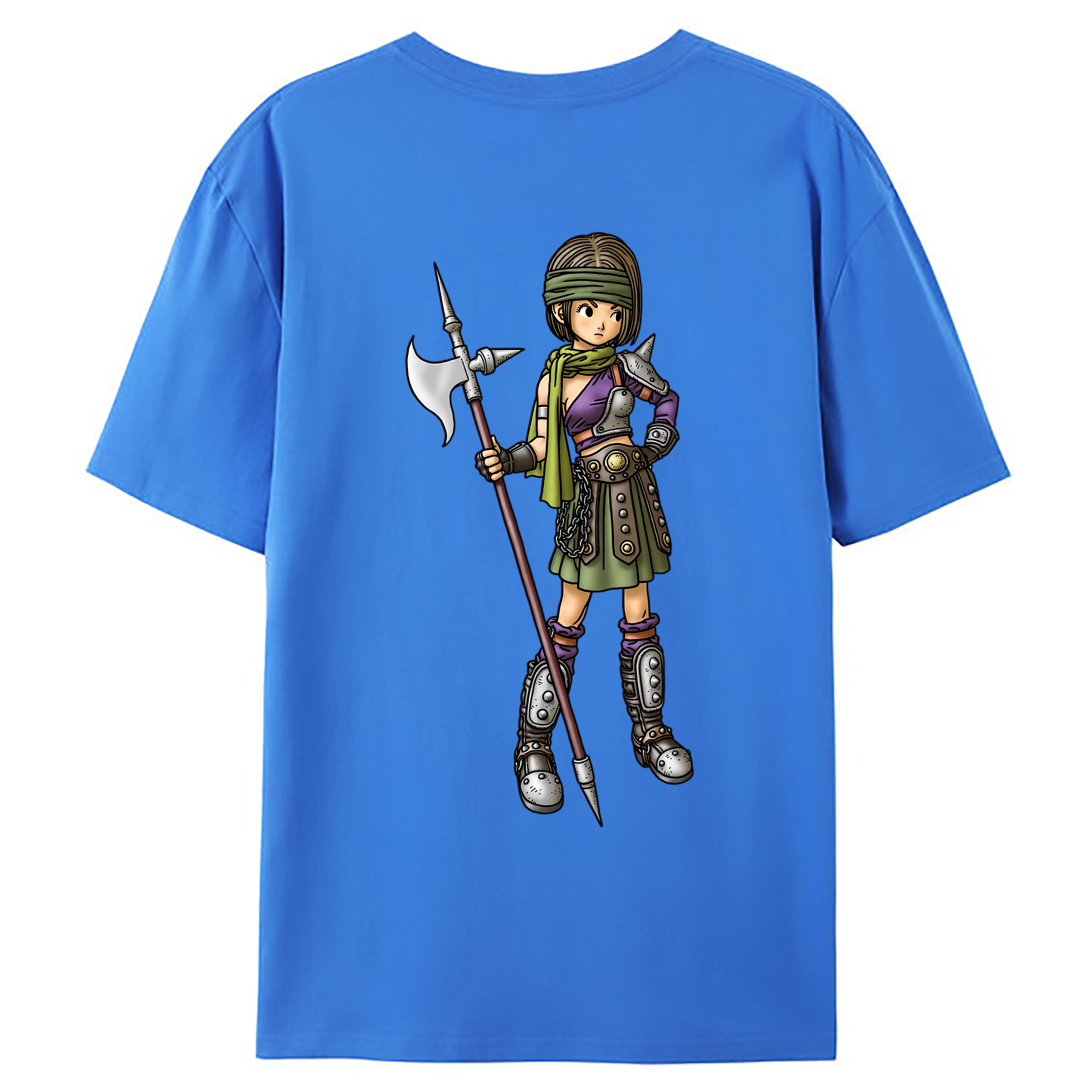 （画像用） ドラゴンクエスト Doragon Kuesuto Dragon Quest 綿100％ メンズ半袖Tシャツ（バックプリント） 通気性