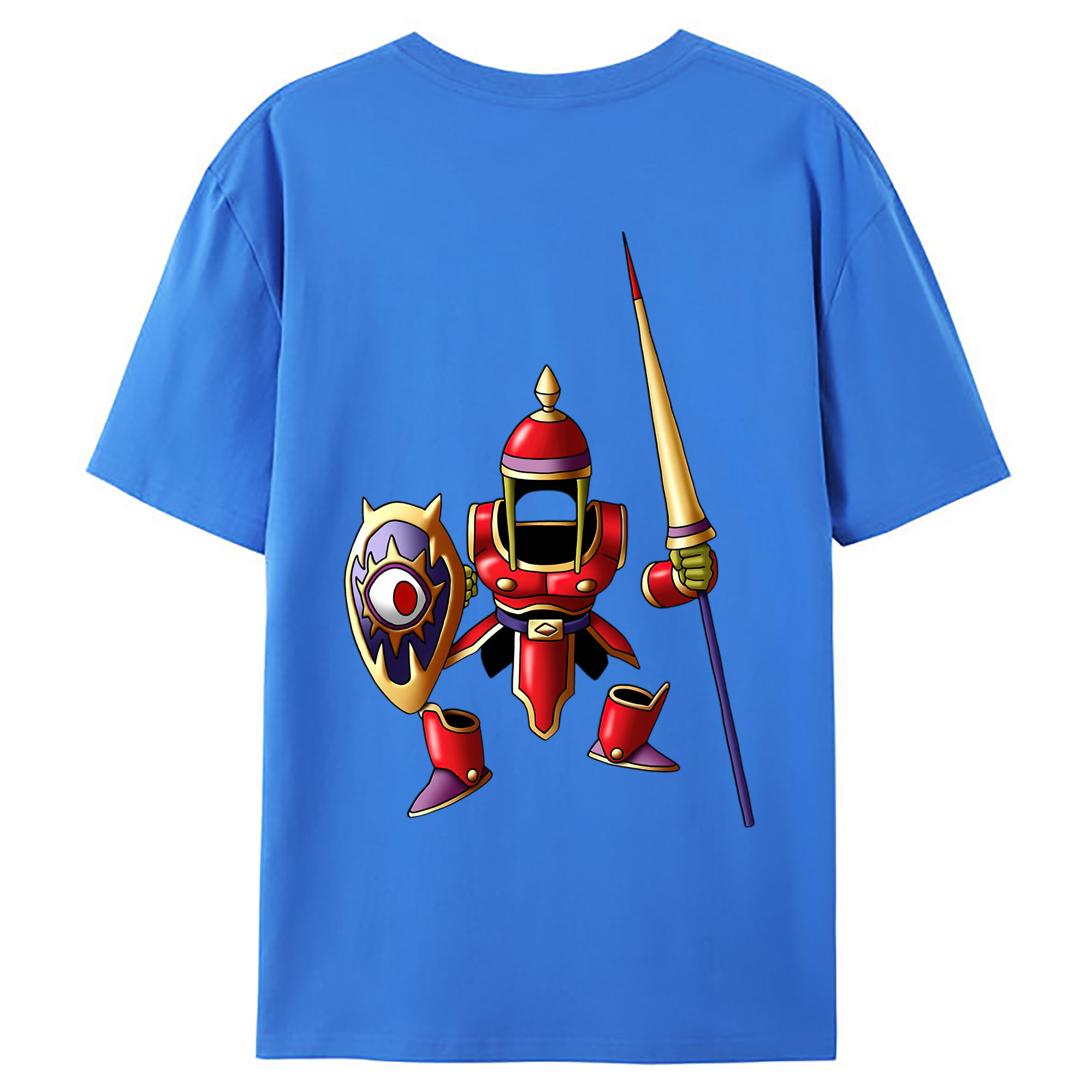 （画像用） ドラゴンクエスト Doragon Kuesuto Dragon Quest 綿100％ メンズ半袖Tシャツ（バックプリント） 通気性