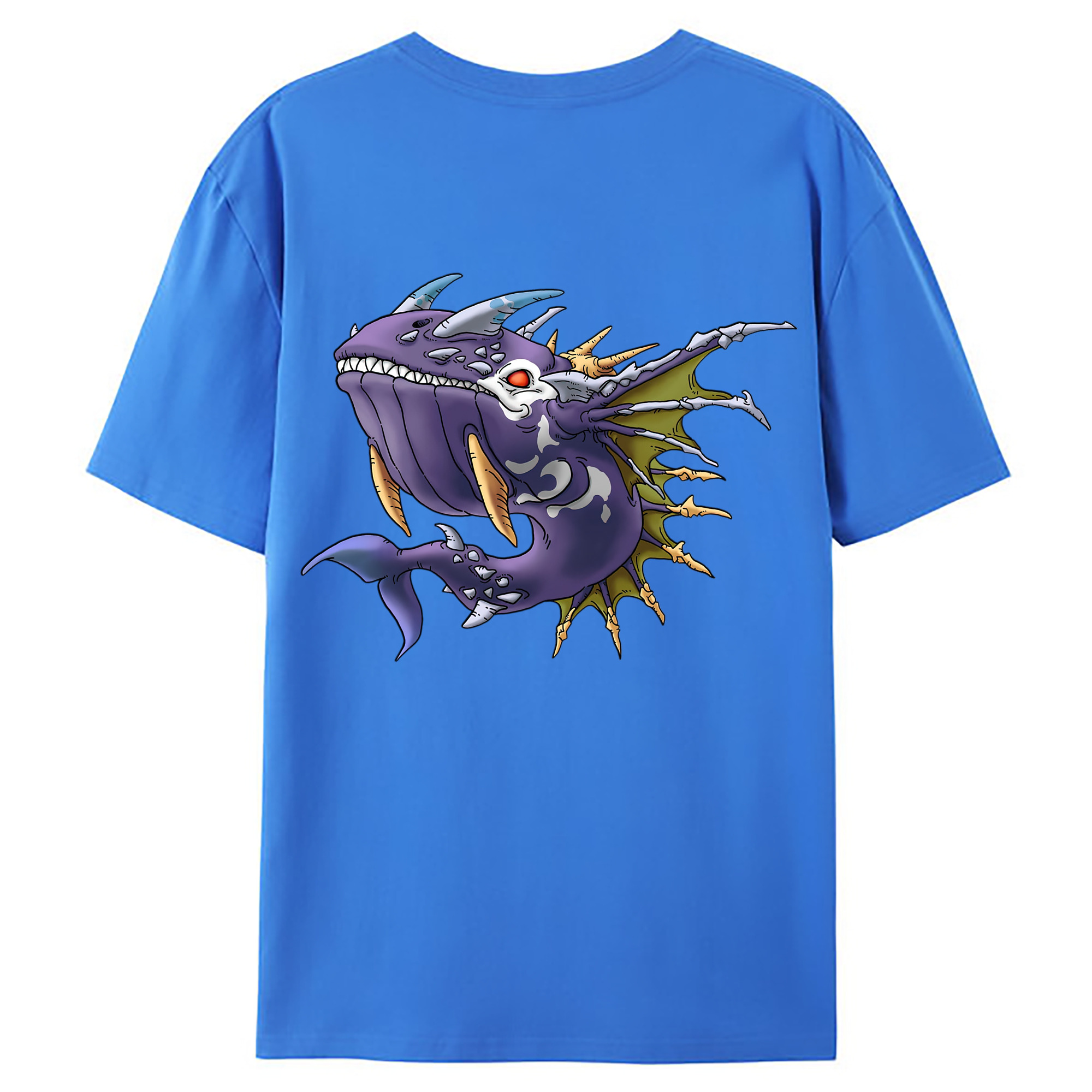 （画像用） ドラゴンクエスト Doragon Kuesuto Dragon Quest 綿100％ メンズ半袖Tシャツ（バックプリント） 通気性