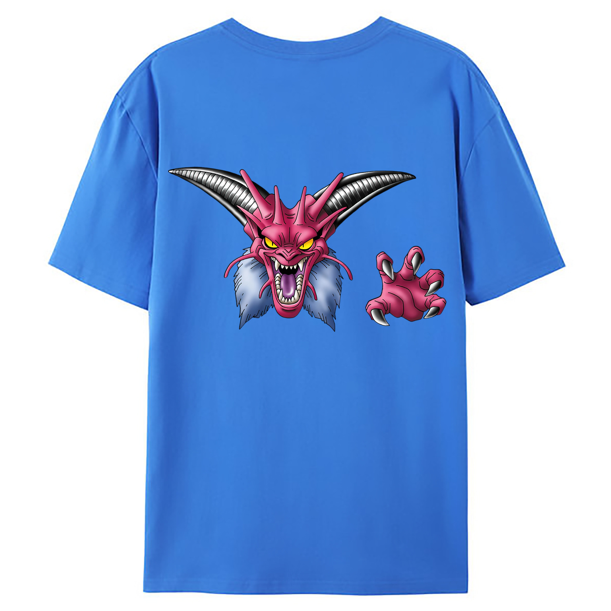 （画像用） ドラゴンクエスト Doragon Kuesuto Dragon Quest 綿100％ メンズ半袖Tシャツ（バックプリント） 通気性