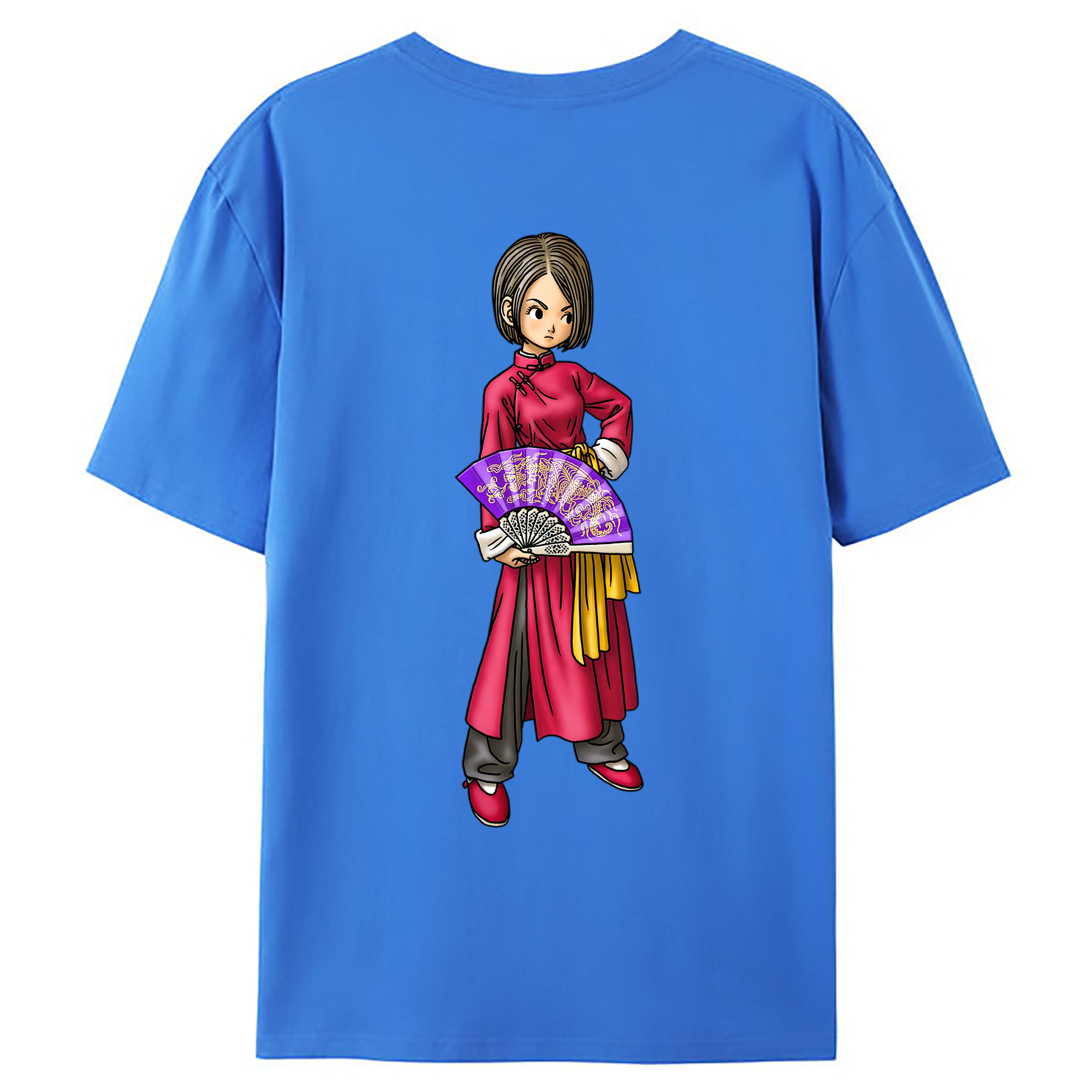 （画像用） ドラゴンクエスト Doragon Kuesuto Dragon Quest 綿100％ メンズ半袖Tシャツ（バックプリント） 通気性