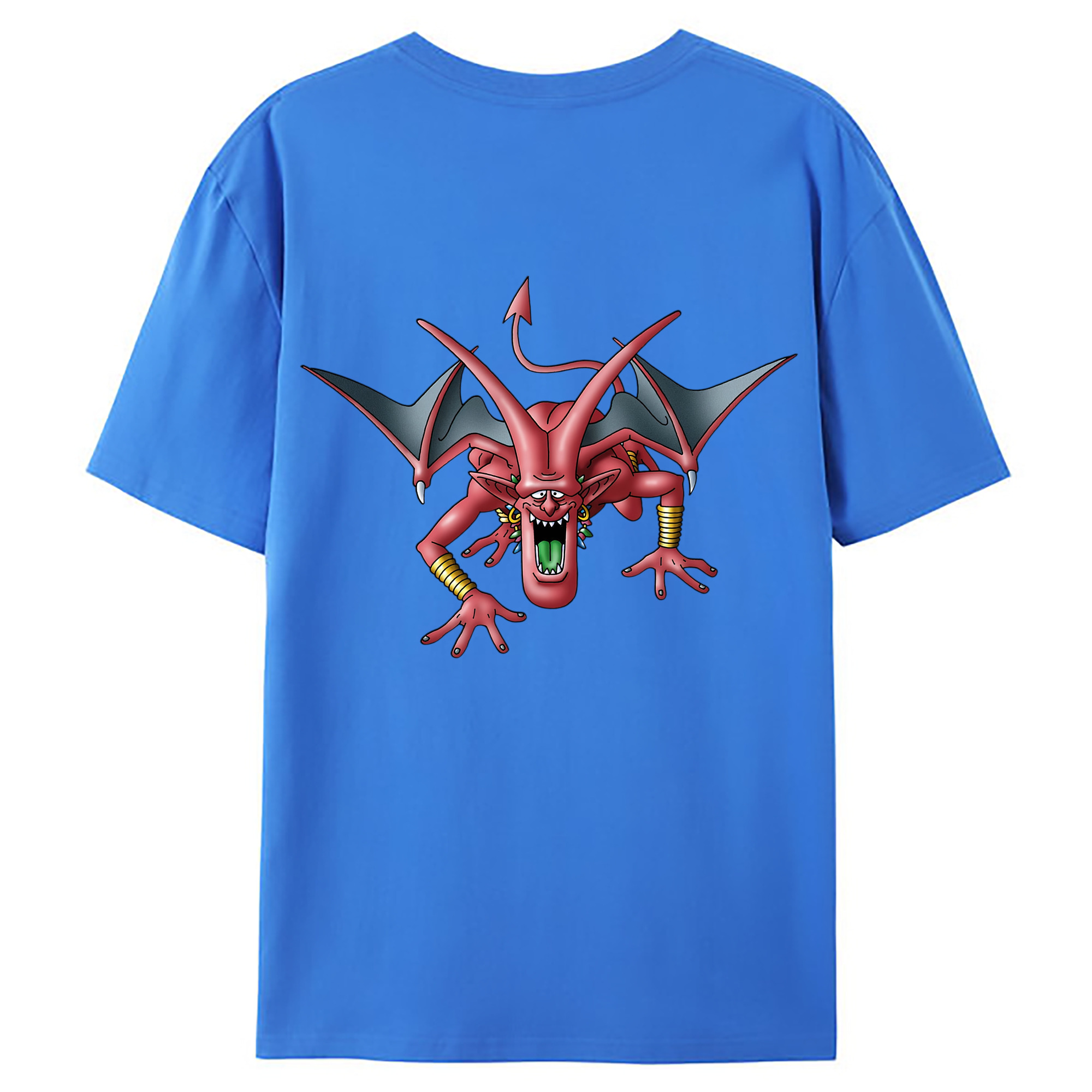 （画像用） ドラゴンクエスト Doragon Kuesuto Dragon Quest 綿100％ メンズ半袖Tシャツ（バックプリント） 通気性