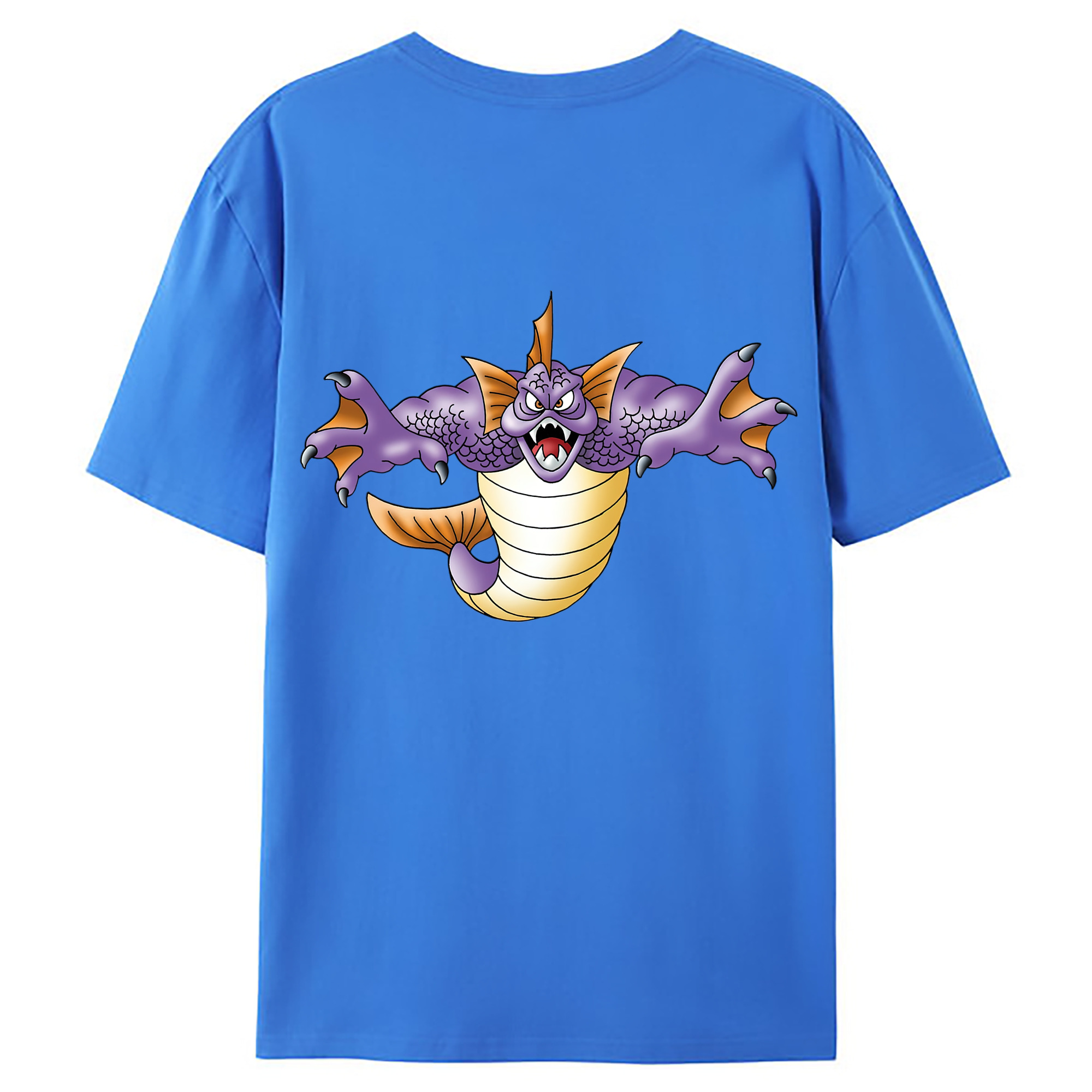 （画像用） ドラゴンクエスト Doragon Kuesuto Dragon Quest 綿100％ メンズ半袖Tシャツ（バックプリント） 通気性