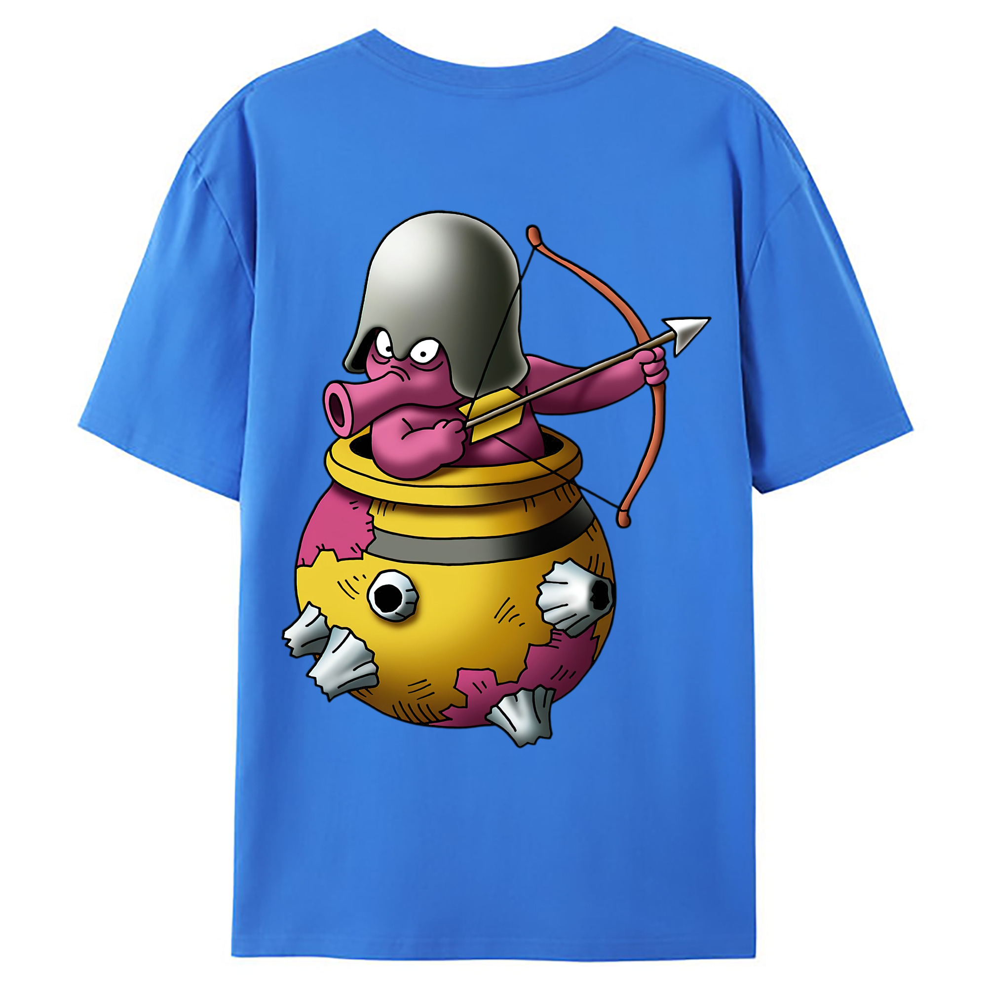 （画像用） ドラゴンクエスト Doragon Kuesuto Dragon Quest 綿100％ メンズ半袖Tシャツ（バックプリント） 通気性