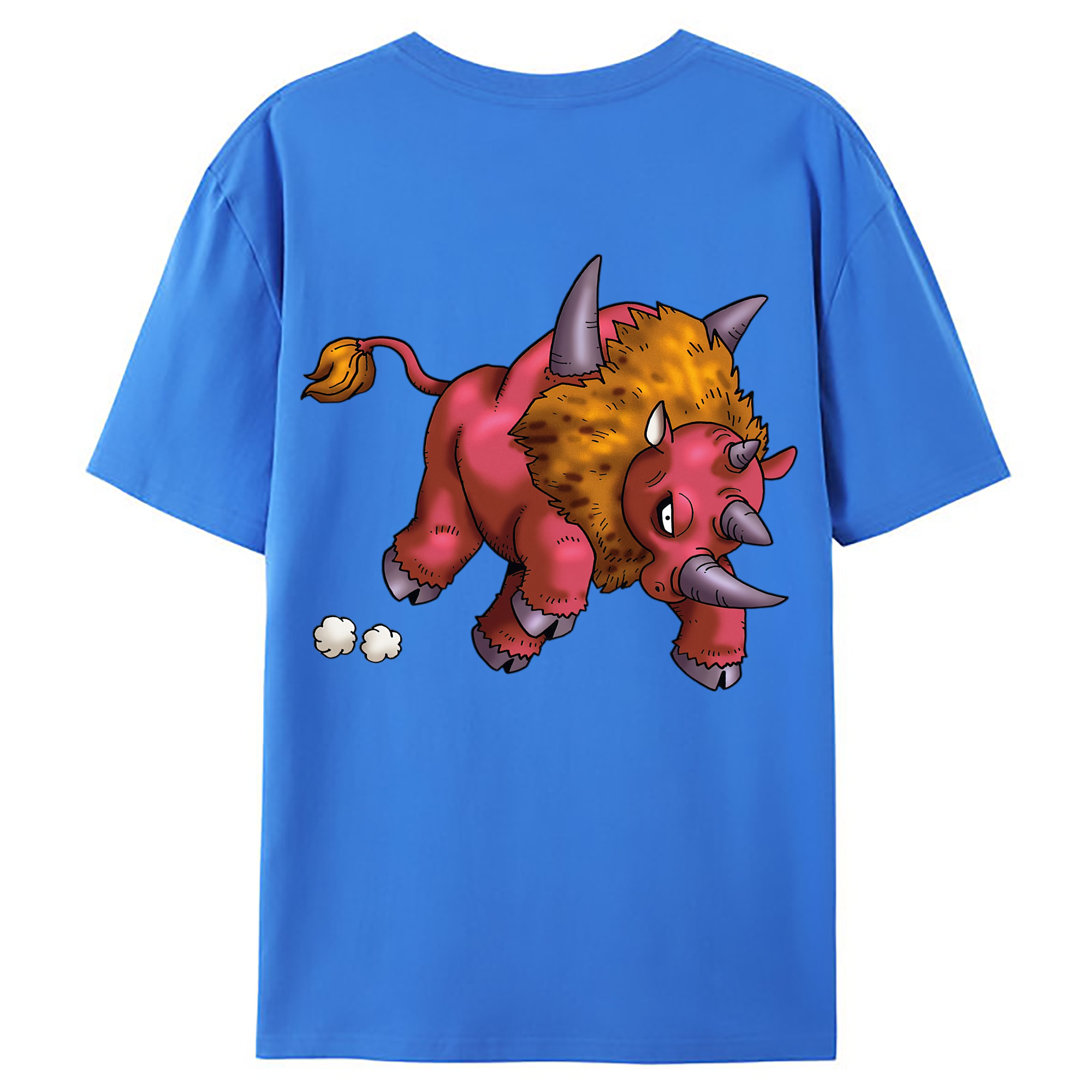 （画像用） ドラゴンクエスト Doragon Kuesuto Dragon Quest 綿100％ メンズ半袖Tシャツ（バックプリント） 通気性