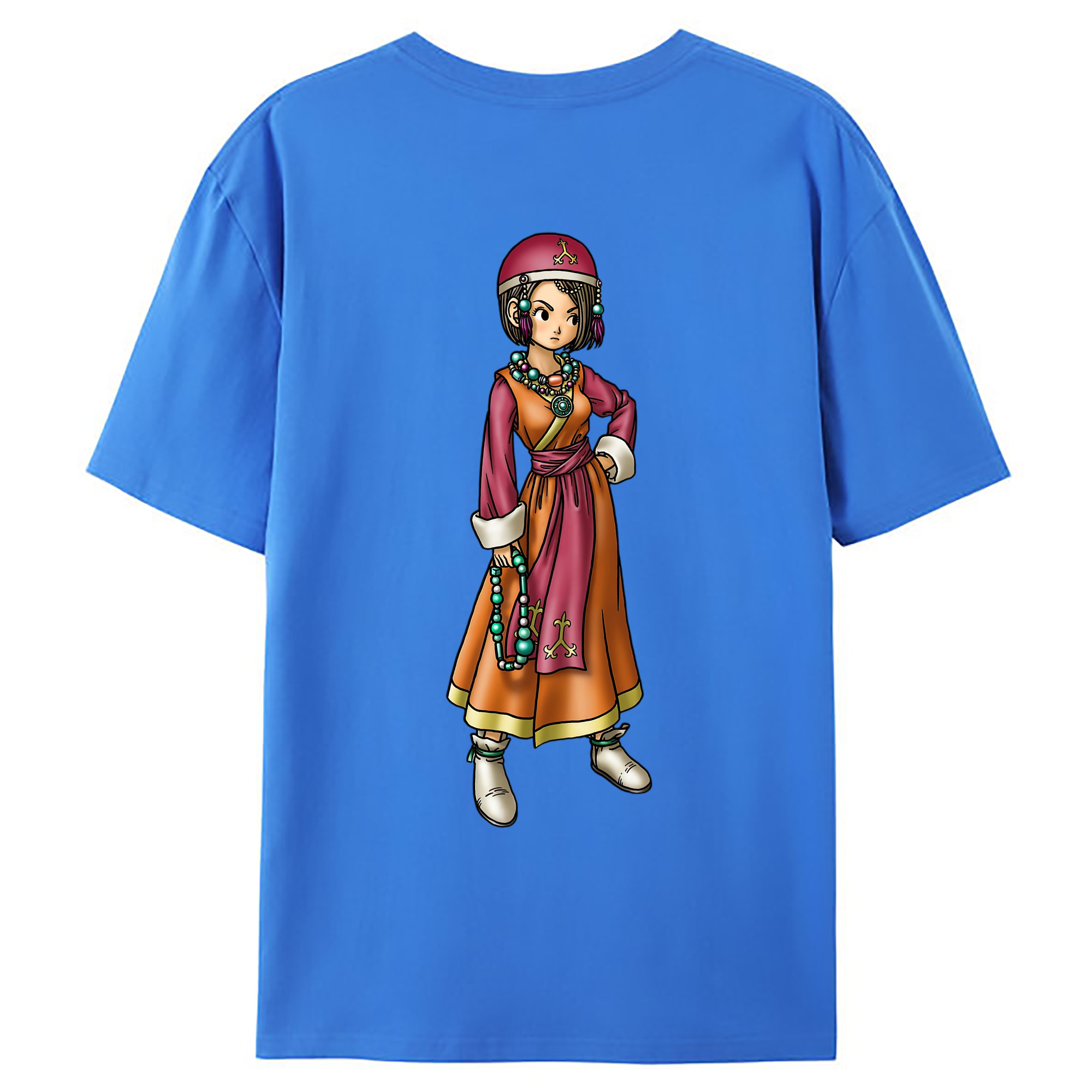 （画像用） ドラゴンクエスト Doragon Kuesuto Dragon Quest 綿100％ メンズ半袖Tシャツ（バックプリント） 通気性