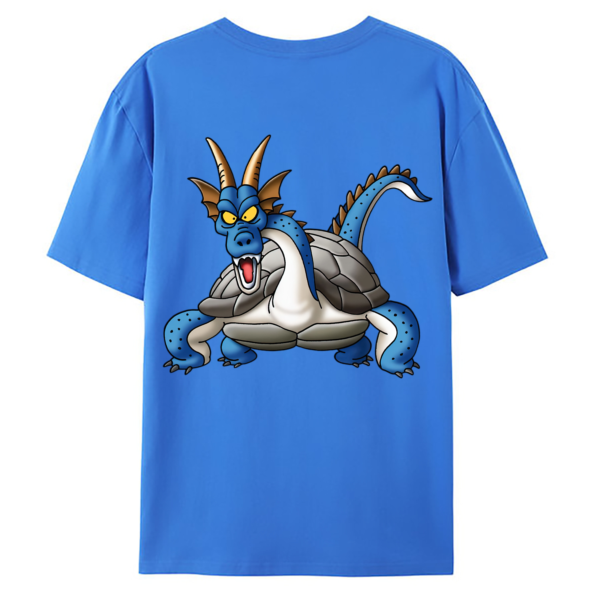（画像用） ドラゴンクエスト Doragon Kuesuto Dragon Quest 綿100％ メンズ半袖Tシャツ（バックプリント） 通気性