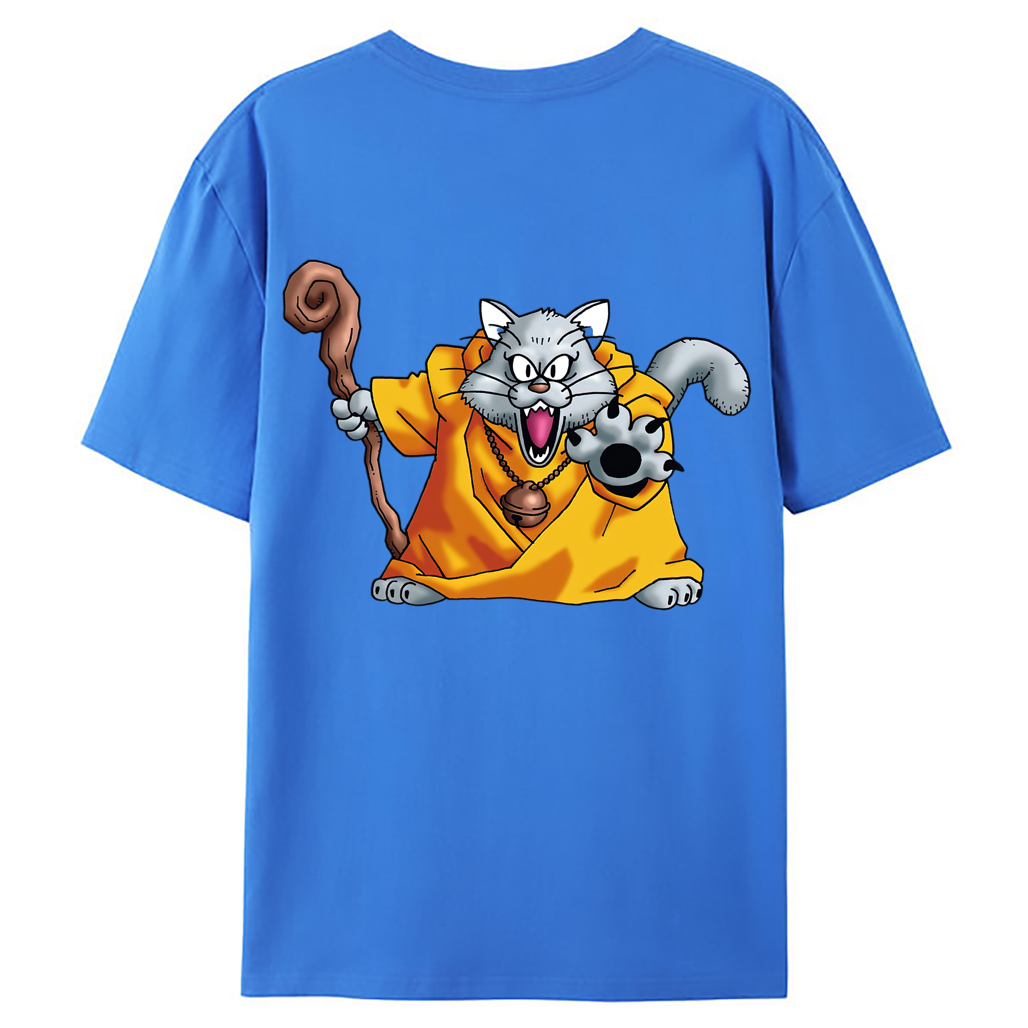 （画像用） ドラゴンクエスト Doragon Kuesuto Dragon Quest 綿100％ メンズ半袖Tシャツ（バックプリント） 通気性