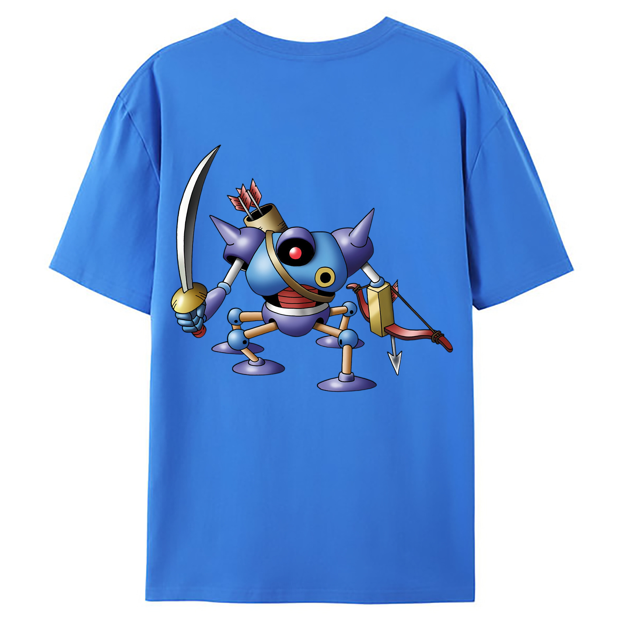 （画像用） ドラゴンクエスト Doragon Kuesuto Dragon Quest 綿100％ メンズ半袖Tシャツ（バックプリント） 通気性