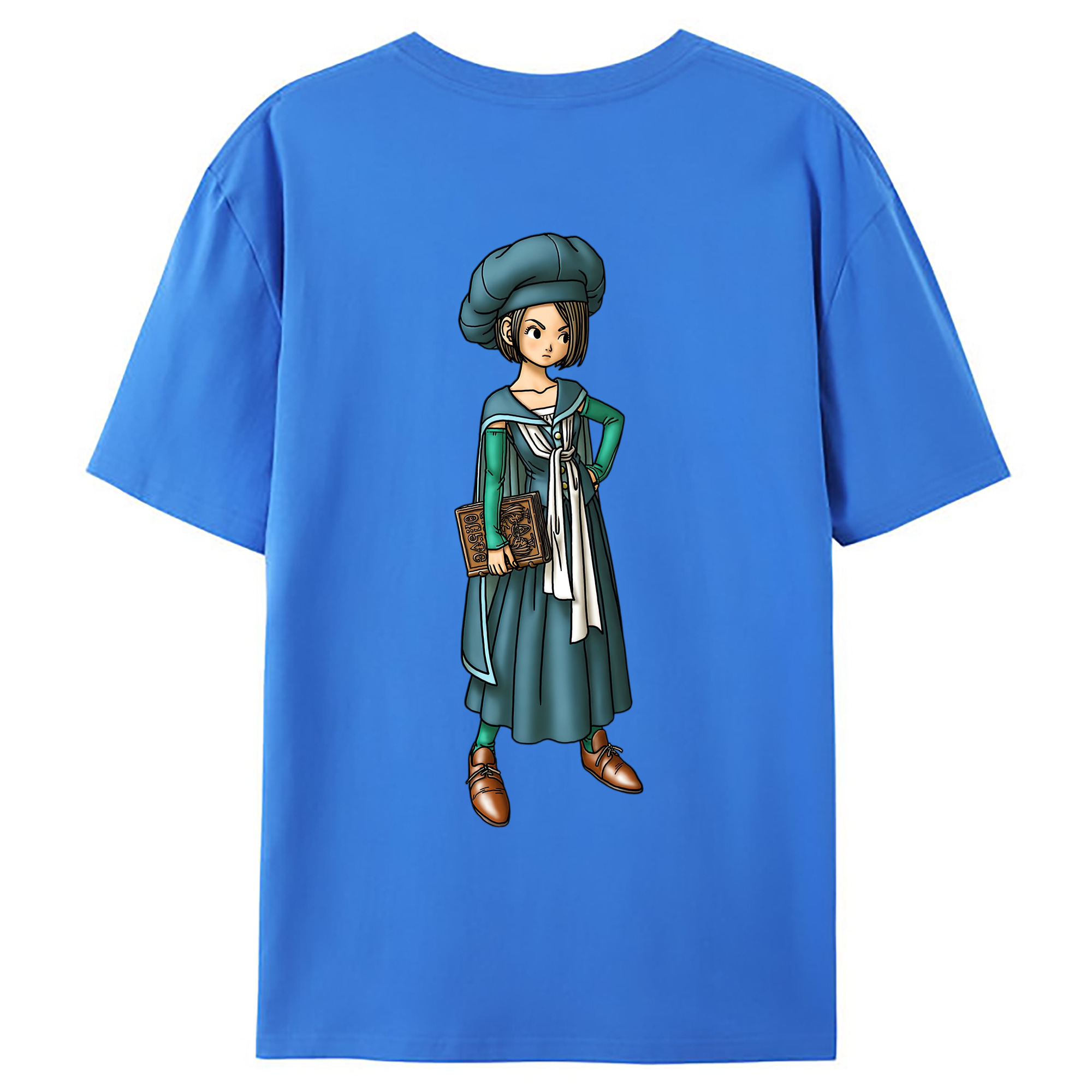 （画像用） ドラゴンクエスト Doragon Kuesuto Dragon Quest 綿100％ メンズ半袖Tシャツ（バックプリント） 通気性