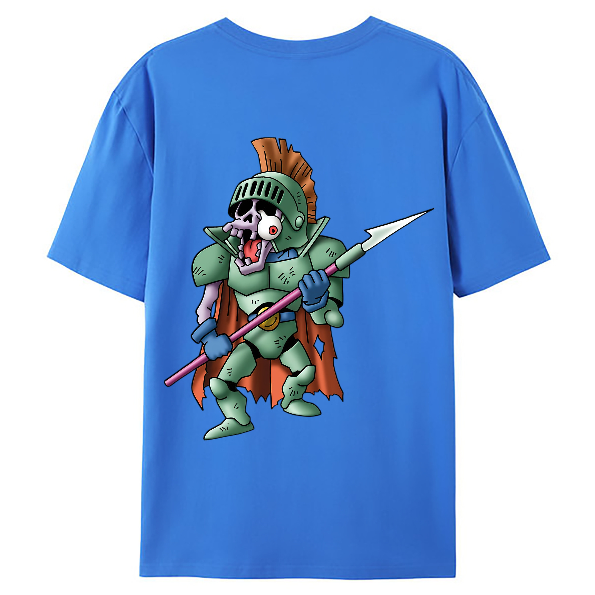（画像用） ドラゴンクエスト Doragon Kuesuto Dragon Quest 綿100％ メンズ半袖Tシャツ（バックプリント） 通気性