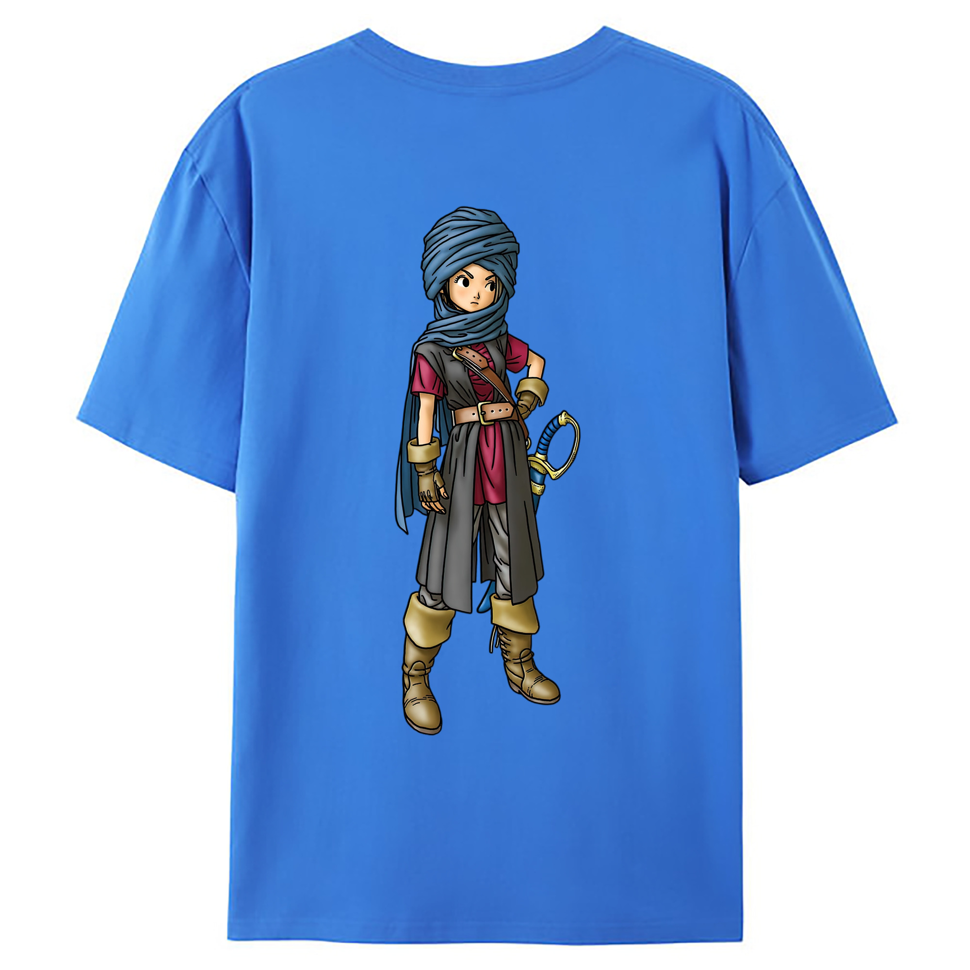 （画像用） ドラゴンクエスト Doragon Kuesuto Dragon Quest 綿100％ メンズ半袖Tシャツ（バックプリント） 通気性
