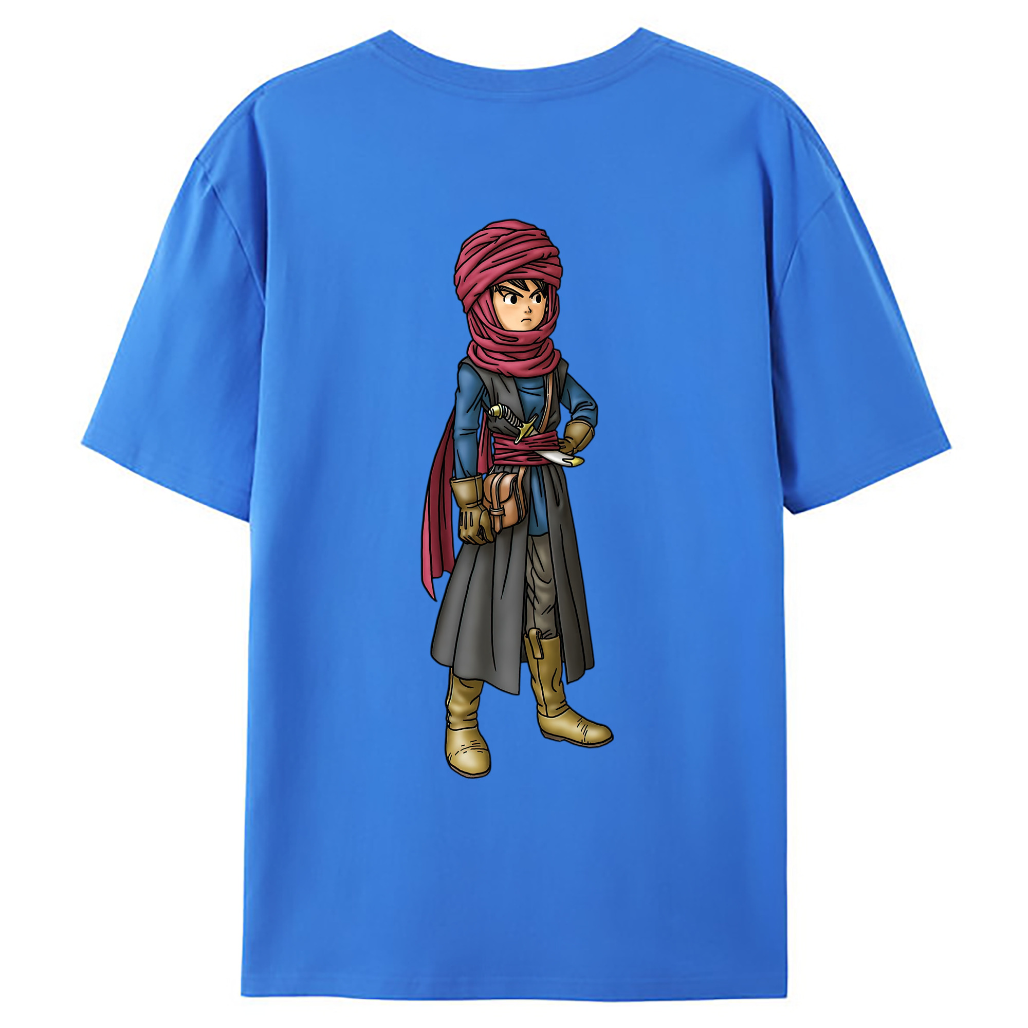 （画像用） ドラゴンクエスト Doragon Kuesuto Dragon Quest 綿100％ メンズ半袖Tシャツ（バックプリント） 通気性