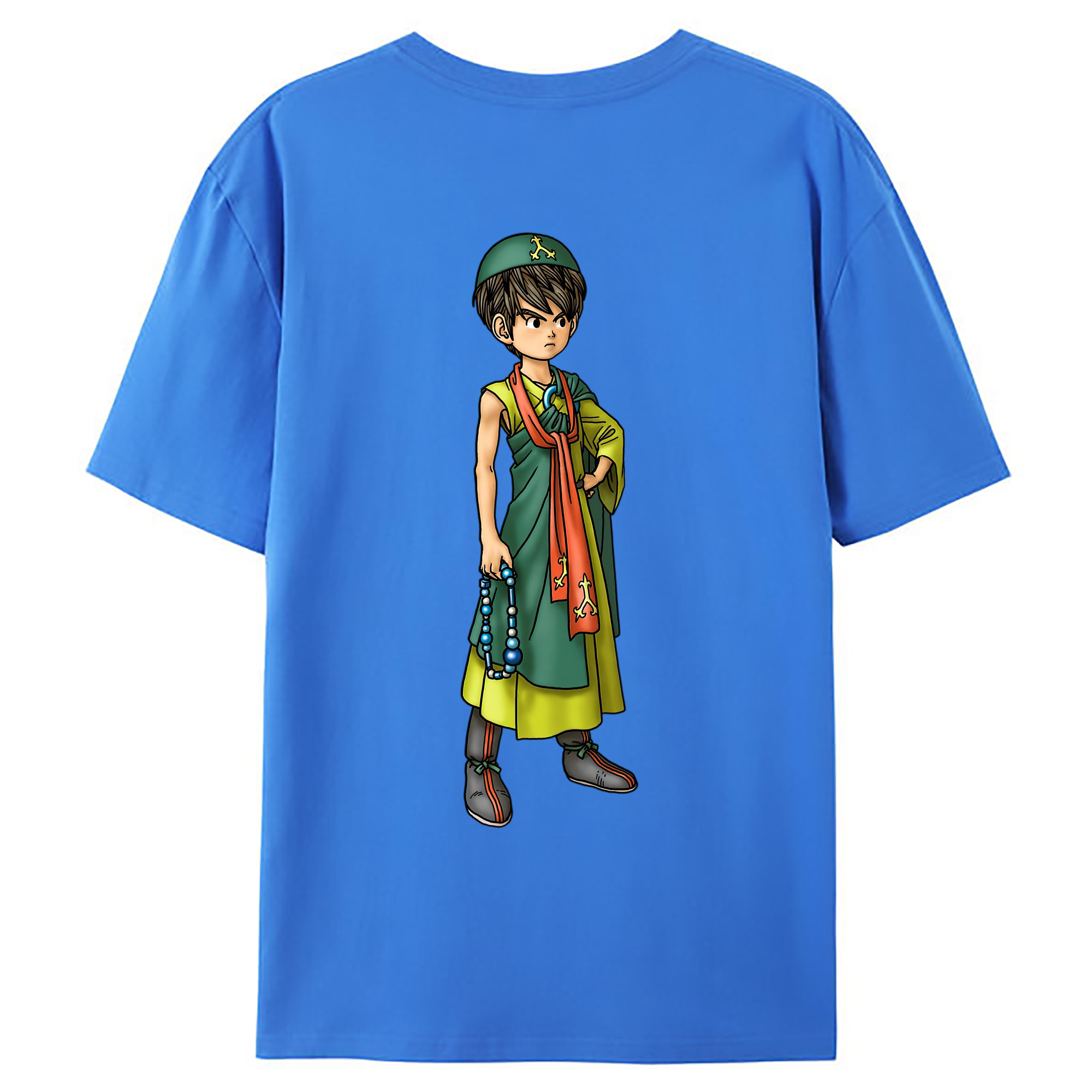 （画像用） ドラゴンクエスト Doragon Kuesuto Dragon Quest 綿100％ メンズ半袖Tシャツ（バックプリント） 通気性