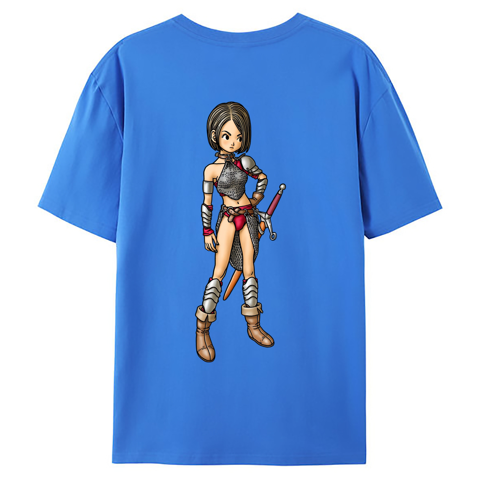 （画像用） ドラゴンクエスト Doragon Kuesuto Dragon Quest 綿100％ メンズ半袖Tシャツ（バックプリント） 通気性