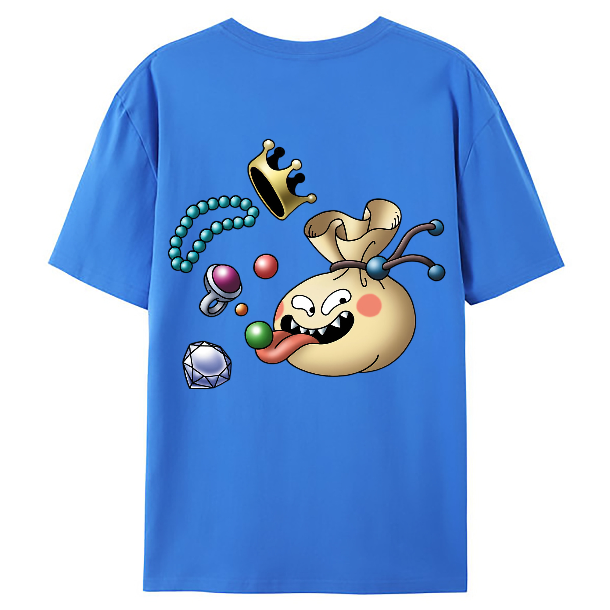 （画像用） ドラゴンクエスト Doragon Kuesuto Dragon Quest 綿100％ メンズ半袖Tシャツ（バックプリント） 通気性