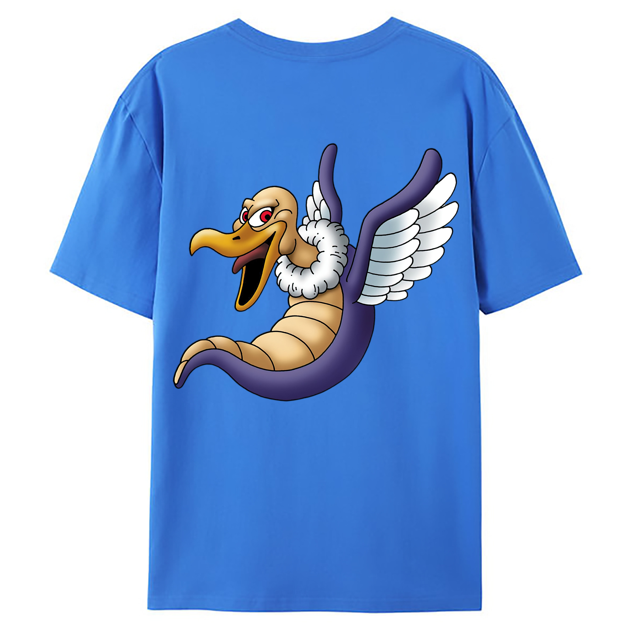 （画像用） ドラゴンクエスト Doragon Kuesuto Dragon Quest 綿100％ メンズ半袖Tシャツ（バックプリント） 通気性