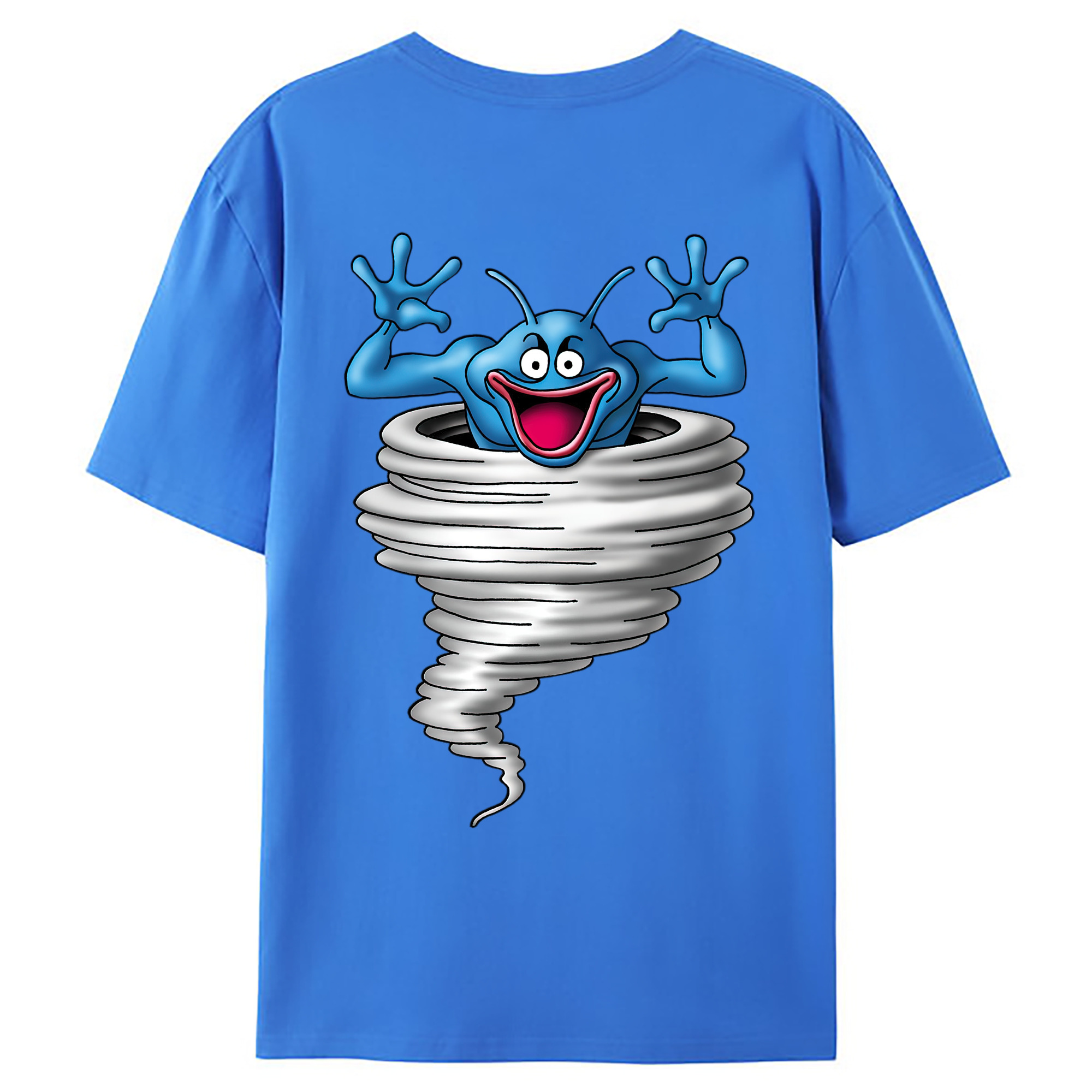 （画像用） ドラゴンクエスト Doragon Kuesuto Dragon Quest 綿100％ メンズ半袖Tシャツ（バックプリント） 通気性