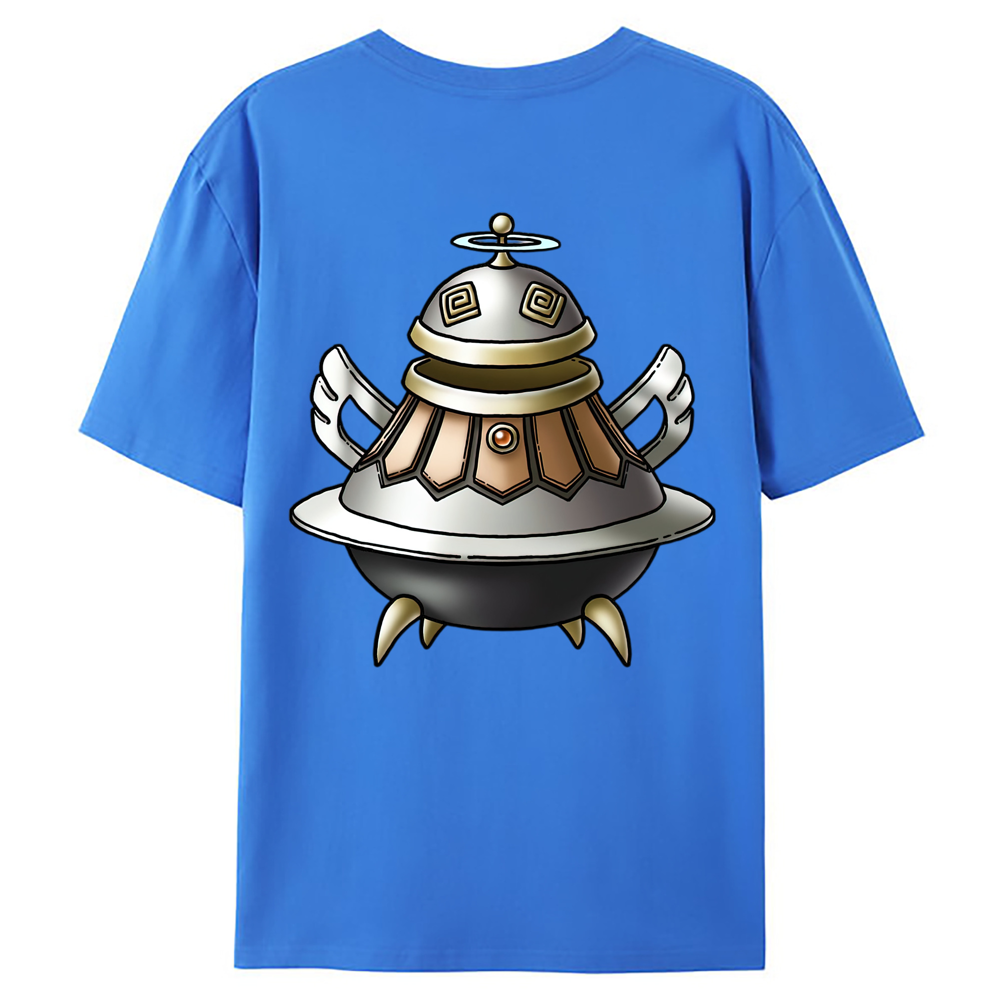 （画像用） ドラゴンクエスト Doragon Kuesuto Dragon Quest 綿100％ メンズ半袖Tシャツ（バックプリント） 通気性