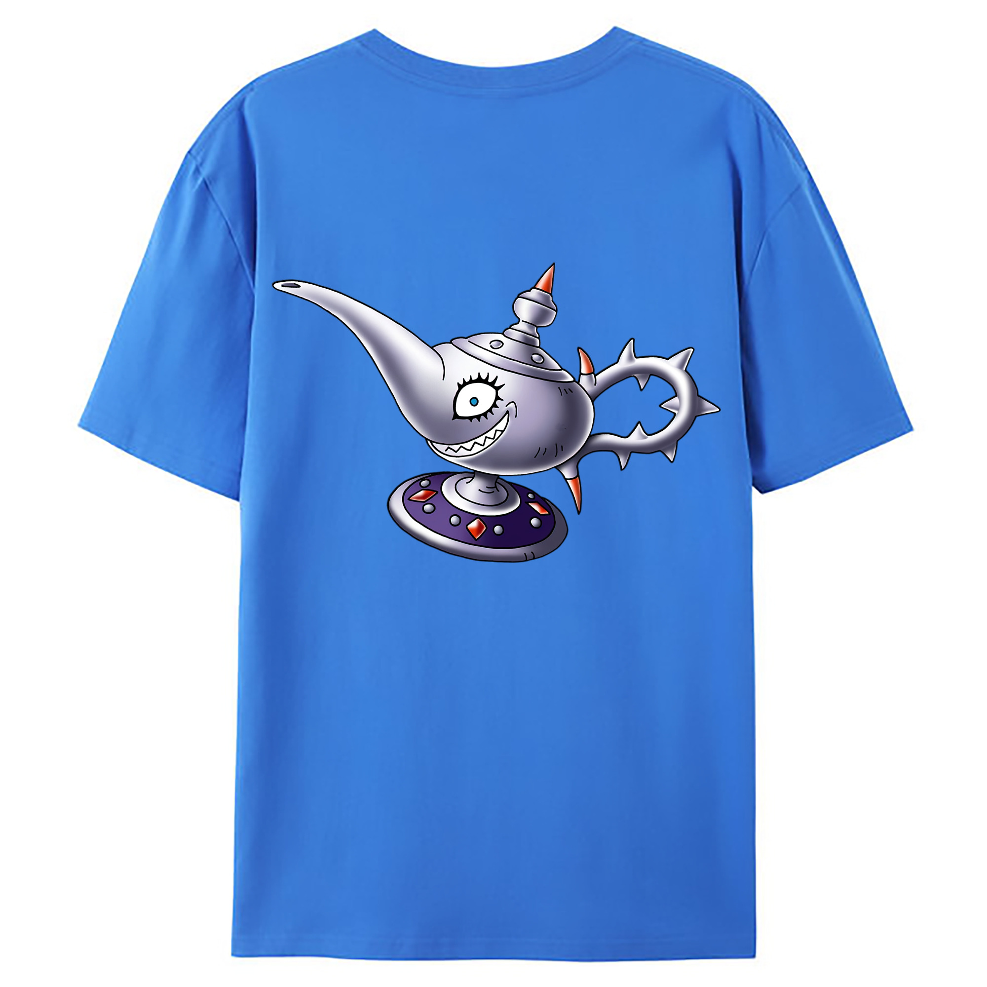 （画像用） ドラゴンクエスト Doragon Kuesuto Dragon Quest 綿100％ メンズ半袖Tシャツ（バックプリント） 通気性