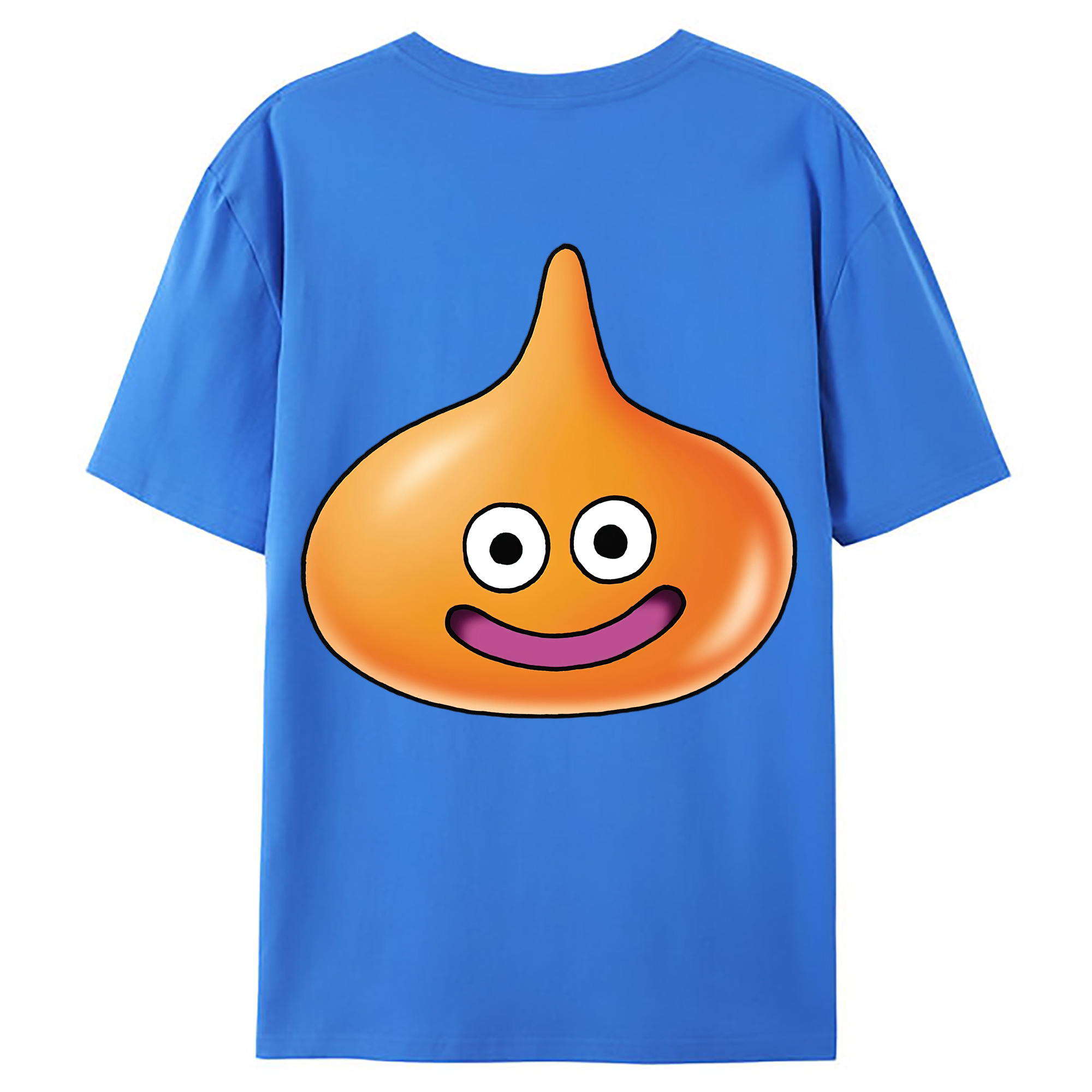 （画像用） ドラゴンクエスト Doragon Kuesuto Dragon Quest 綿100％ メンズ半袖Tシャツ（バックプリント） 通気性