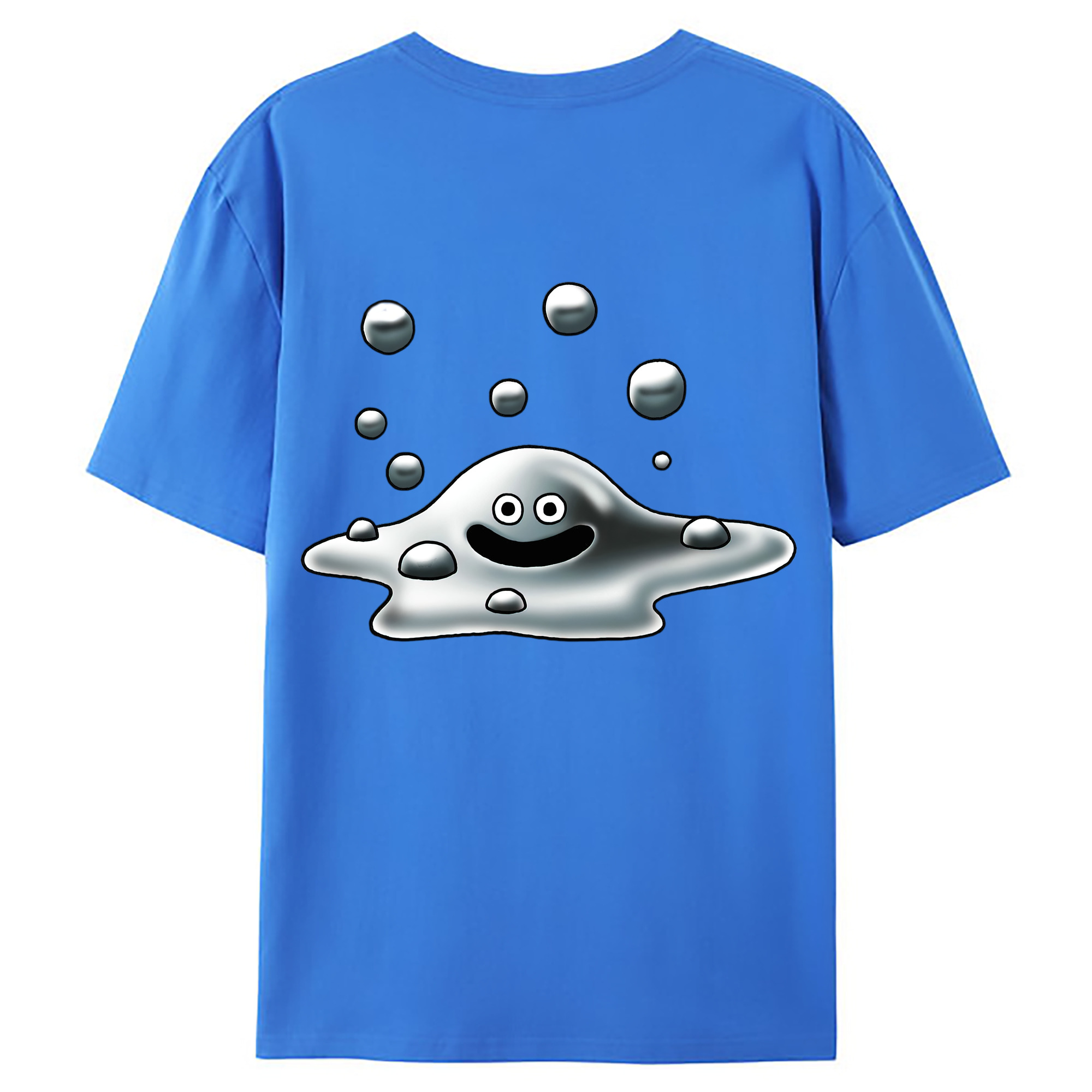 （画像用） ドラゴンクエスト Doragon Kuesuto Dragon Quest 綿100％ メンズ半袖Tシャツ（バックプリント） 通気性