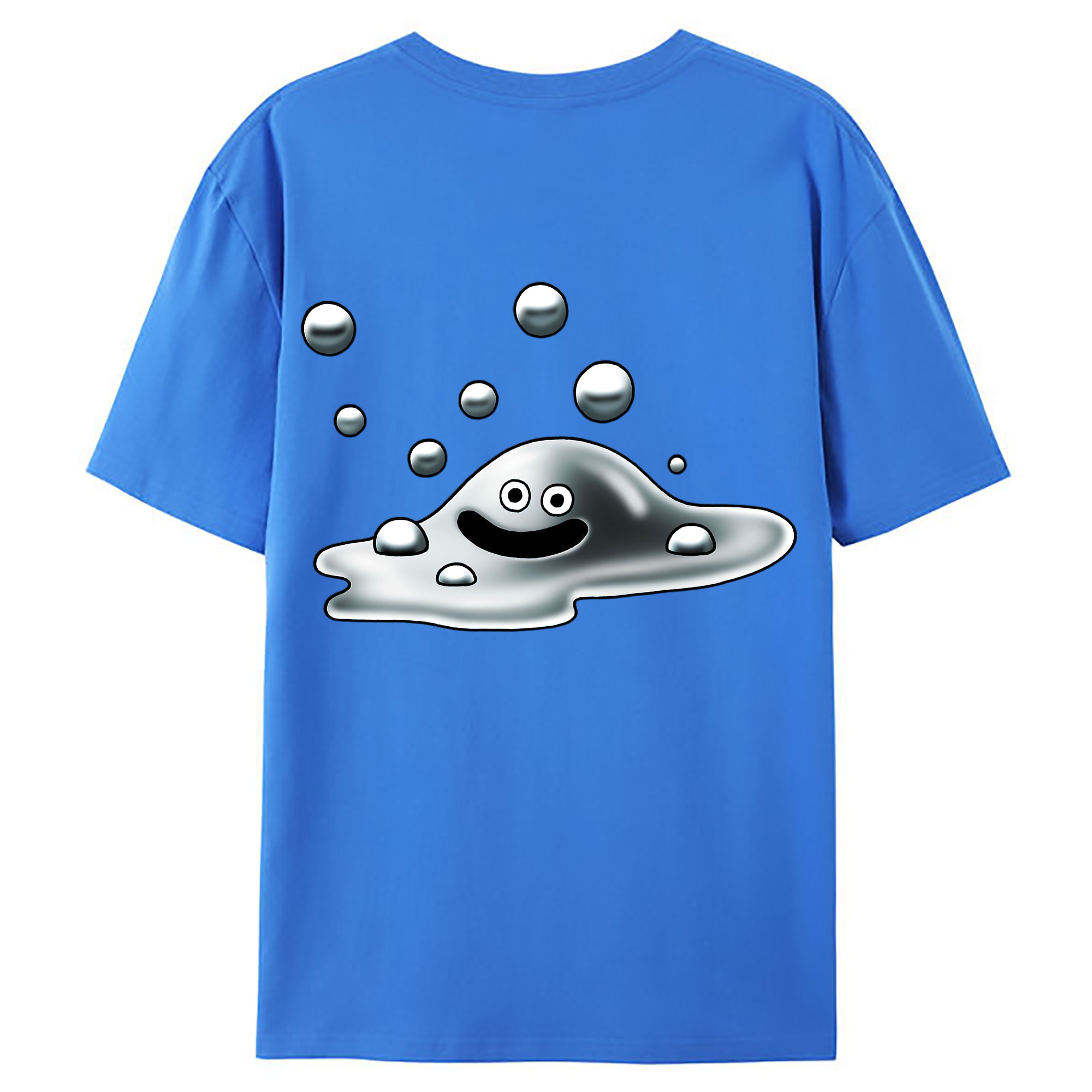 （画像用） ドラゴンクエスト Doragon Kuesuto Dragon Quest 綿100％ メンズ半袖Tシャツ（バックプリント） 通気性