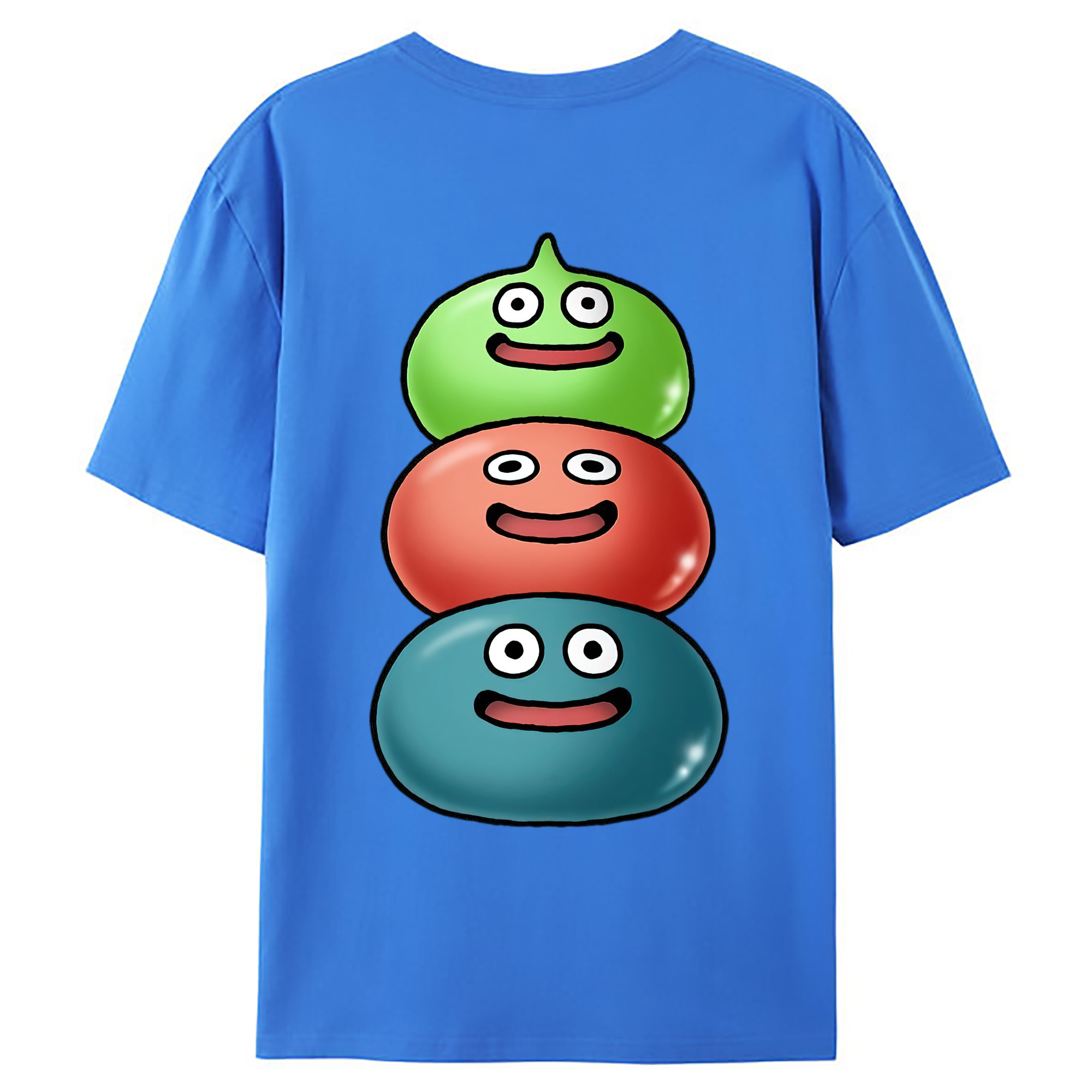 （画像用） ドラゴンクエスト Doragon Kuesuto Dragon Quest 綿100％ メンズ半袖Tシャツ（バックプリント） 通気性