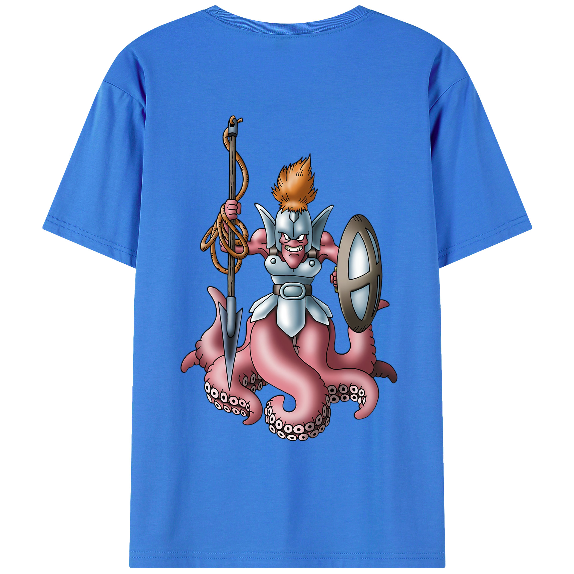 （画像用） ドラゴンクエスト Doragon Kuesuto Dragon Quest 綿100％ メンズ半袖Tシャツ（バックプリント） 通気性