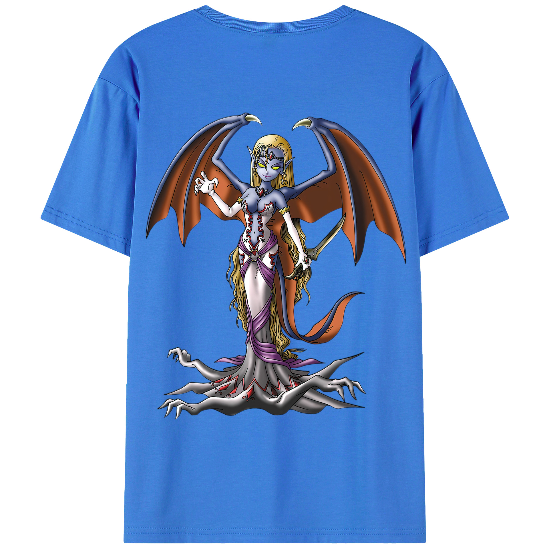 （画像用） ドラゴンクエスト Doragon Kuesuto Dragon Quest 綿100％ メンズ半袖Tシャツ（バックプリント） 通気性