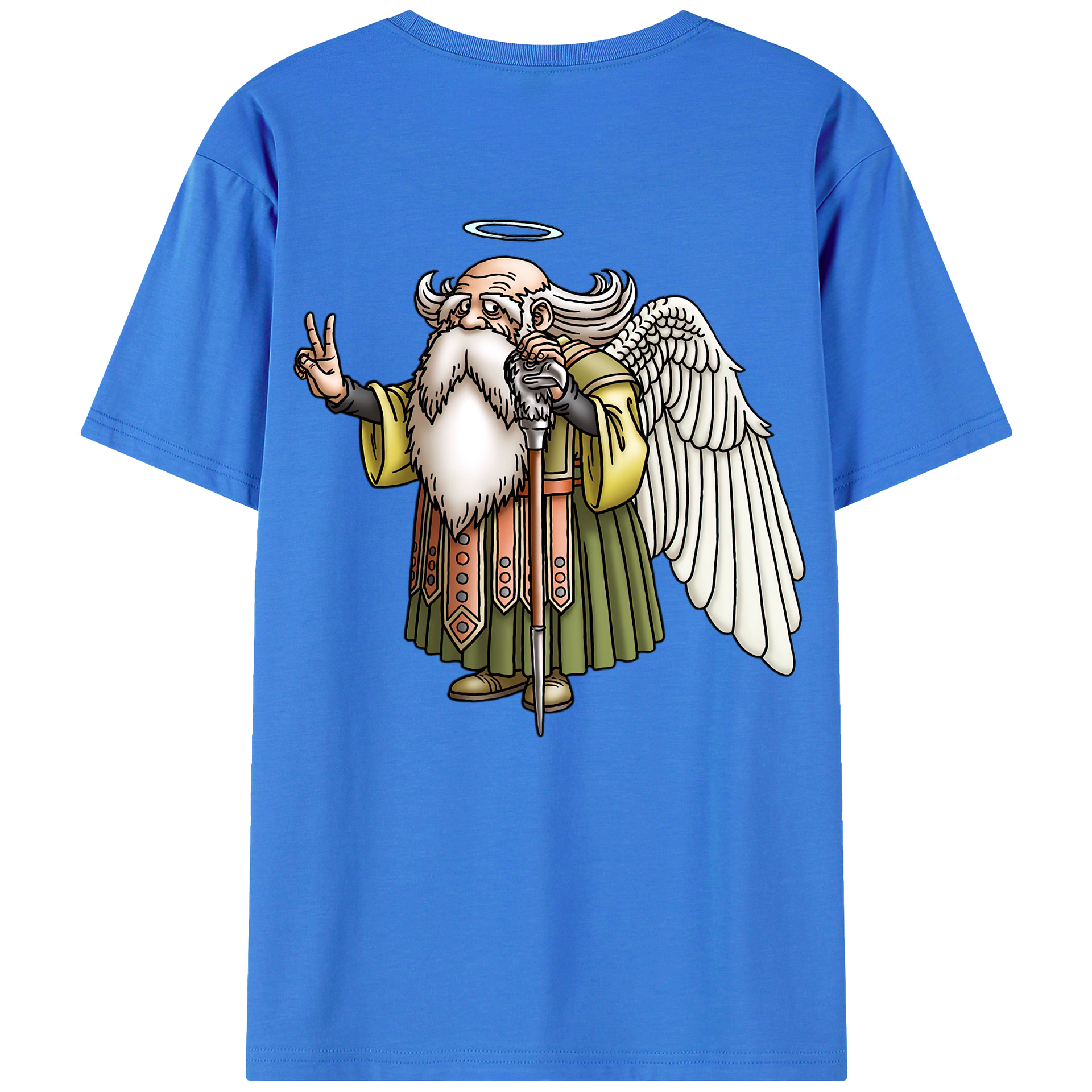 （画像用） ドラゴンクエスト Doragon Kuesuto Dragon Quest 綿100％ メンズ半袖Tシャツ（バックプリント） 通気性