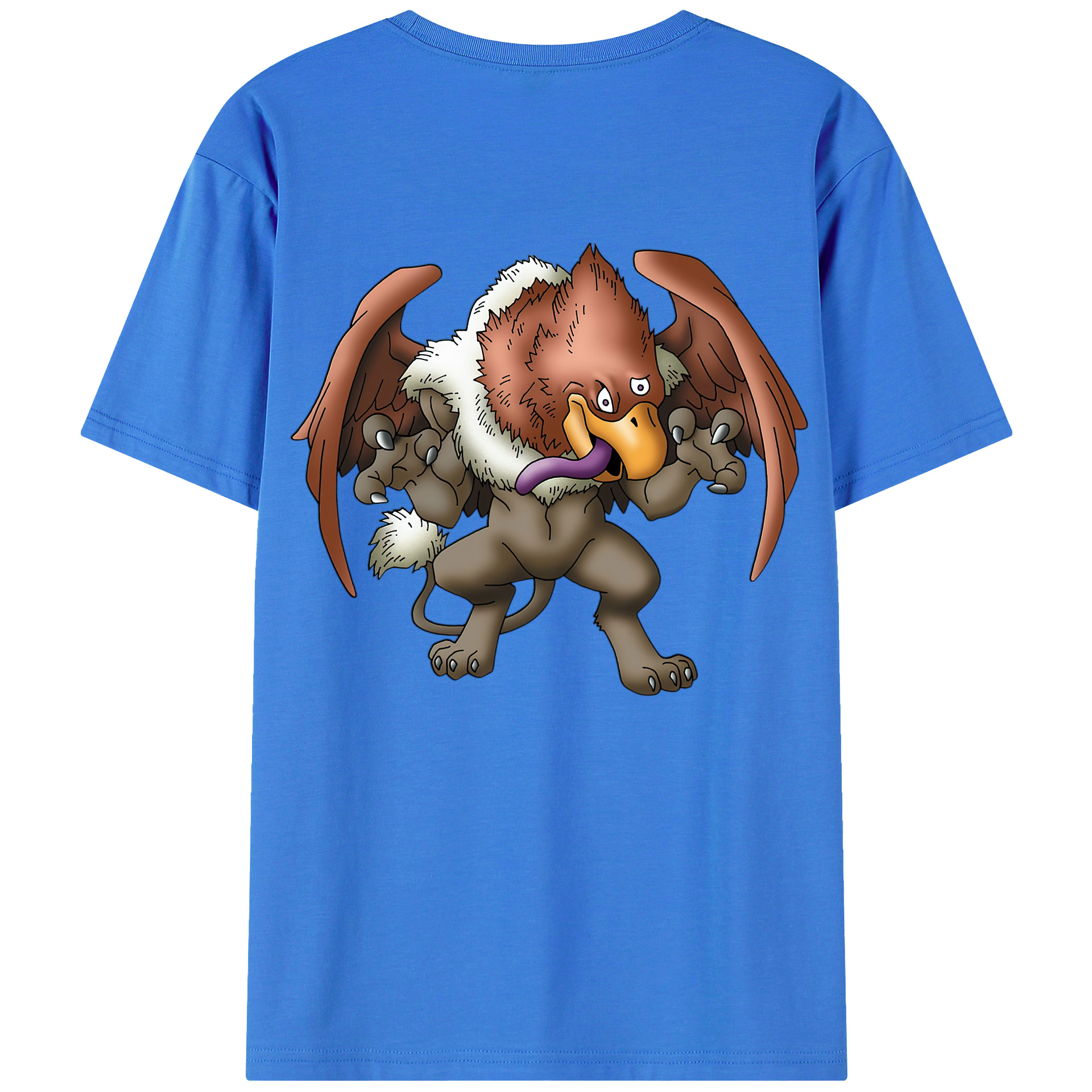 （画像用） ドラゴンクエスト Doragon Kuesuto Dragon Quest 綿100％ メンズ半袖Tシャツ（バックプリント） 通気性