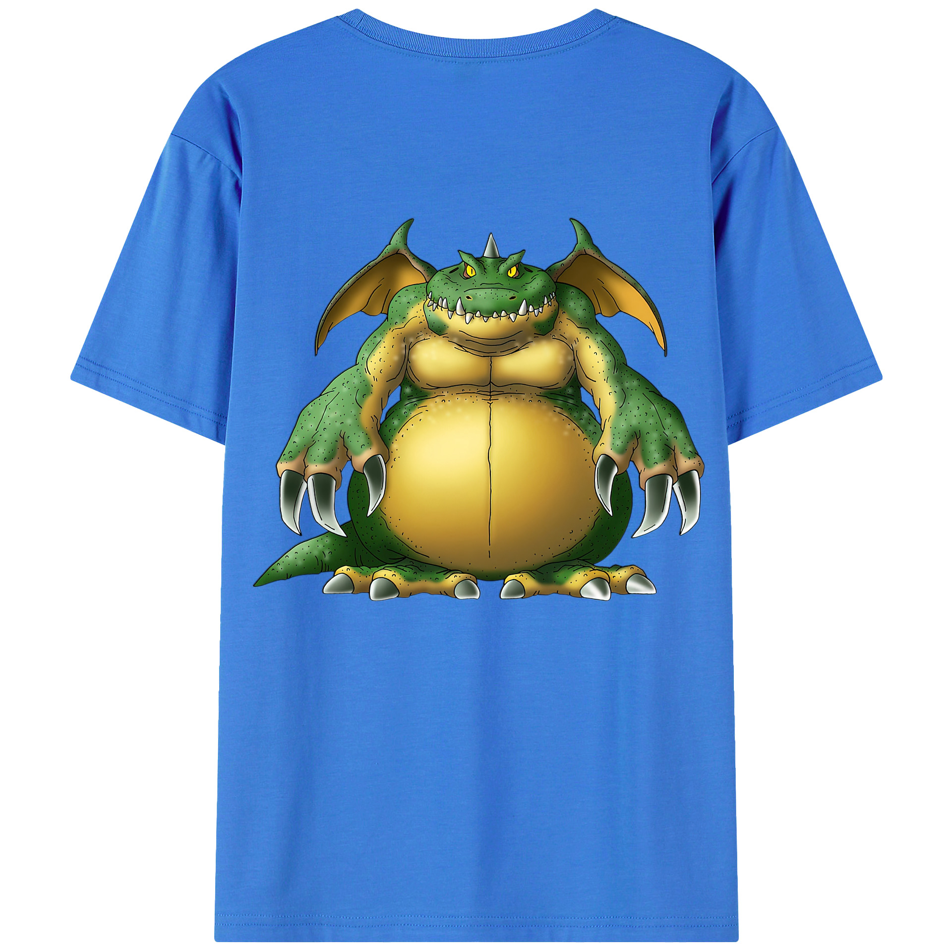 （画像用） ドラゴンクエスト Doragon Kuesuto Dragon Quest 綿100％ メンズ半袖Tシャツ（バックプリント） 通気性