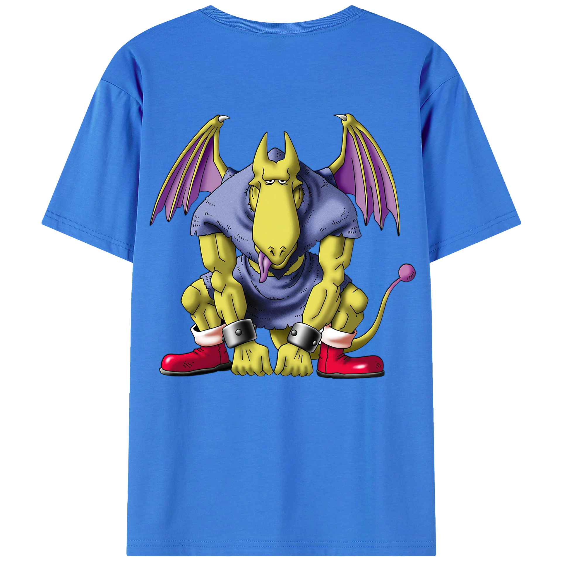 （画像用） ドラゴンクエスト Doragon Kuesuto Dragon Quest 綿100％ メンズ半袖Tシャツ（バックプリント） 通気性